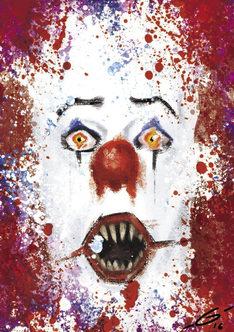 751x1063 Pixelated Nightmares: “ IT / Pennywise The Dancing Clown By GESSYGERO ”. Horror Movie Icons, Horror Movie Art, Horror Icons
