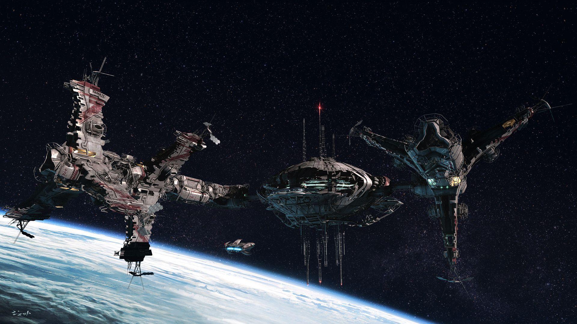 1920x1080 Space Station Wallpaper