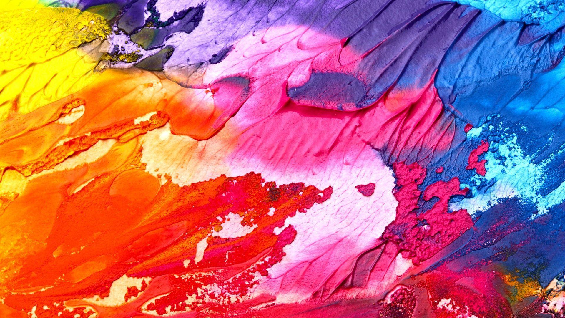 1920x1080 Colorful Paint Abstract Art HD Wallpaper Image High Quality