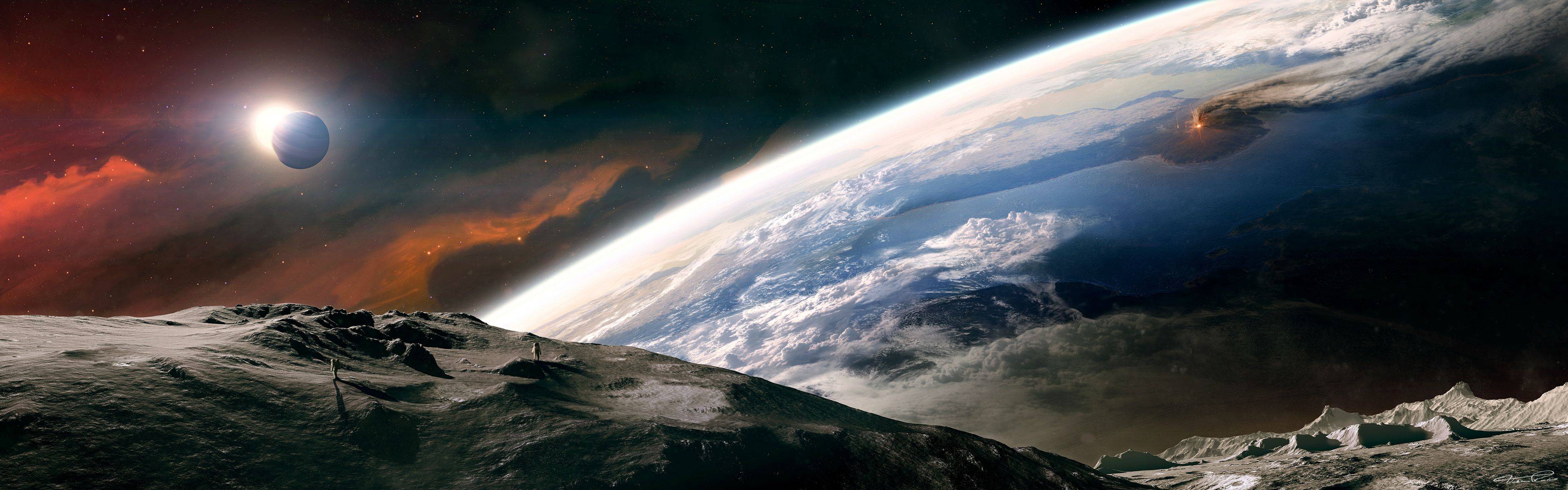 3839x1199 Probably the most amazing Space wallpaper