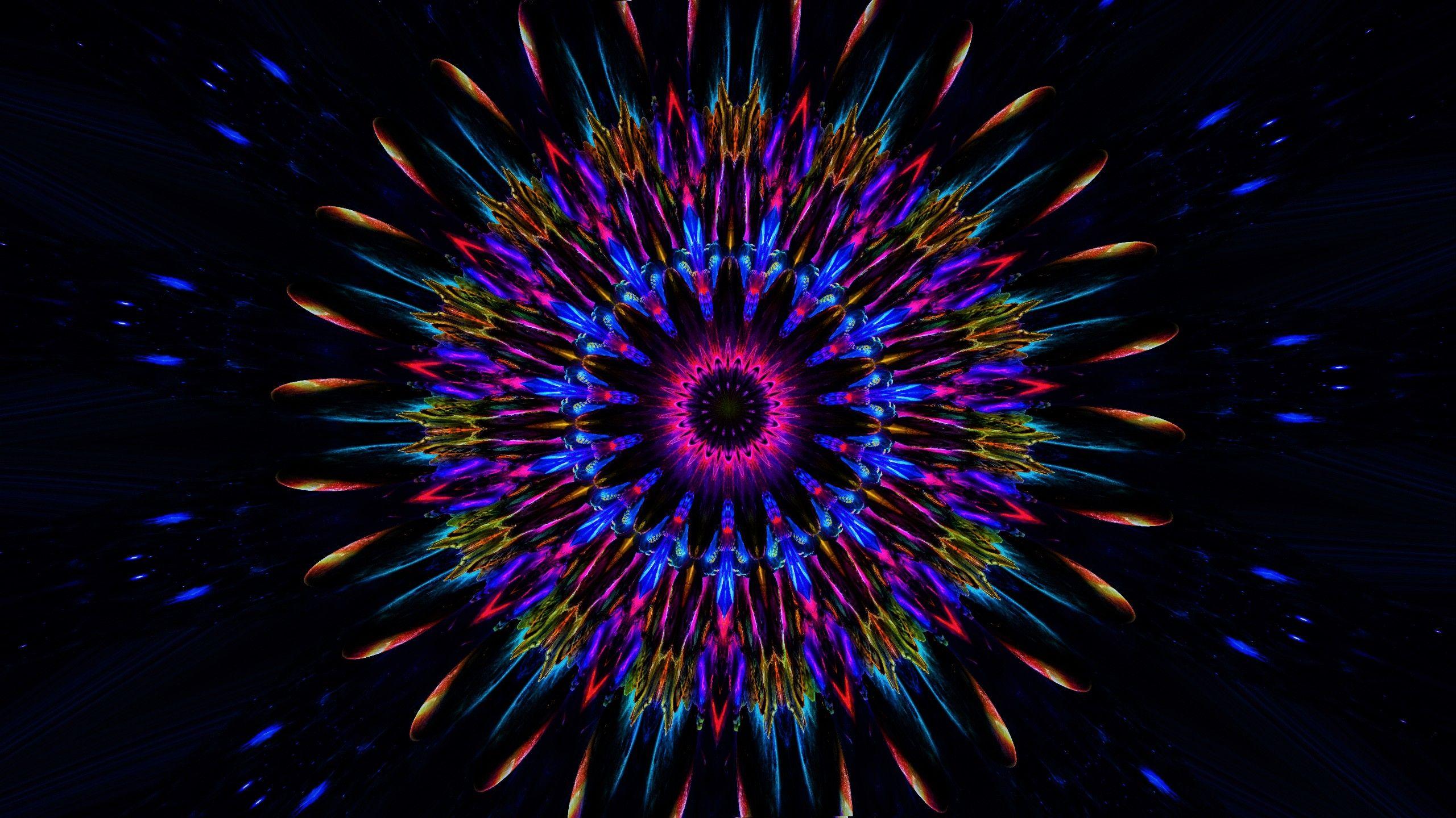 2560x1440 Artistic Colorful Colors Digital Art Fractal HD Abstract Wallpaper