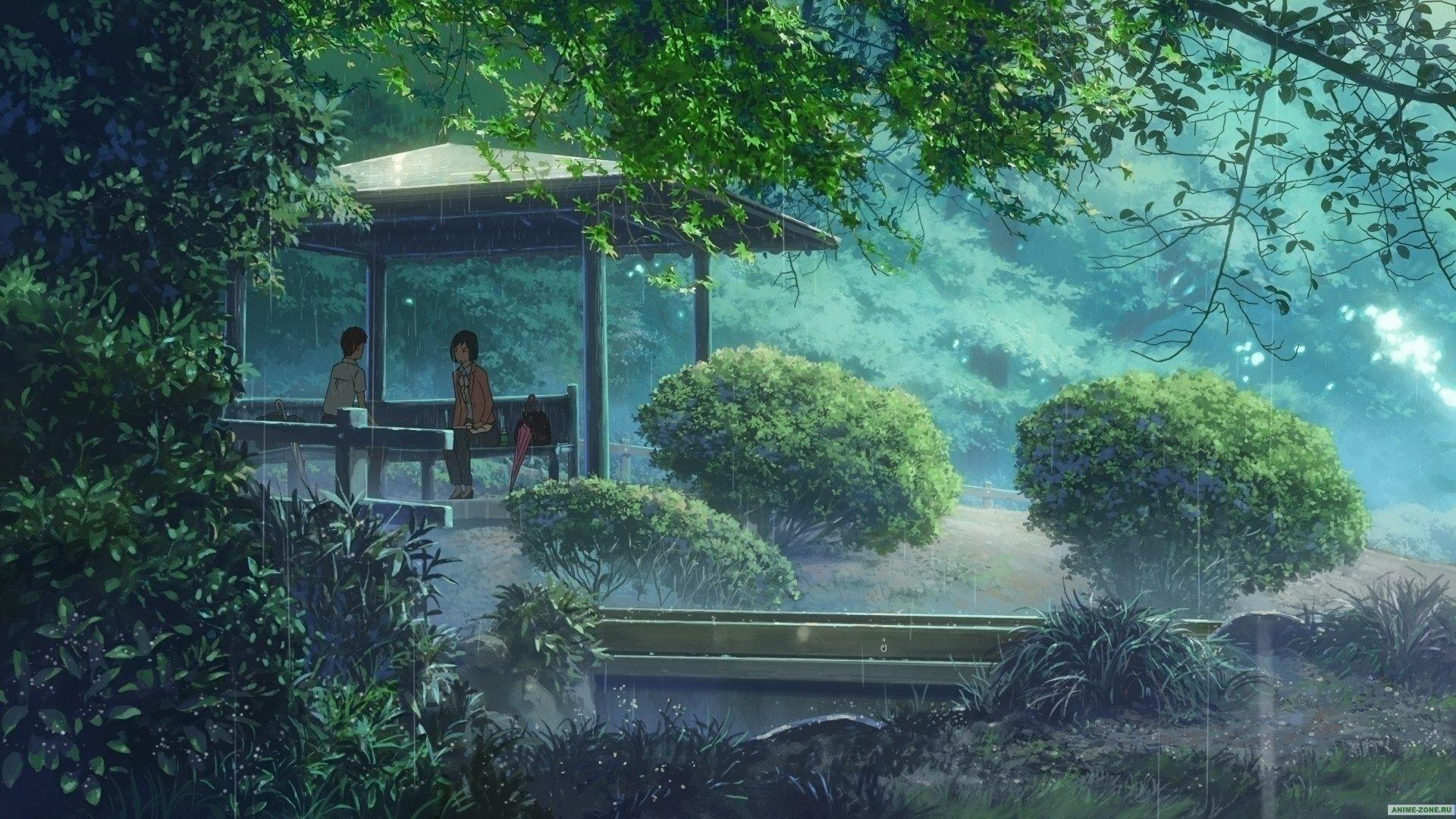 1920x1080 Garden of Words Wallpaper