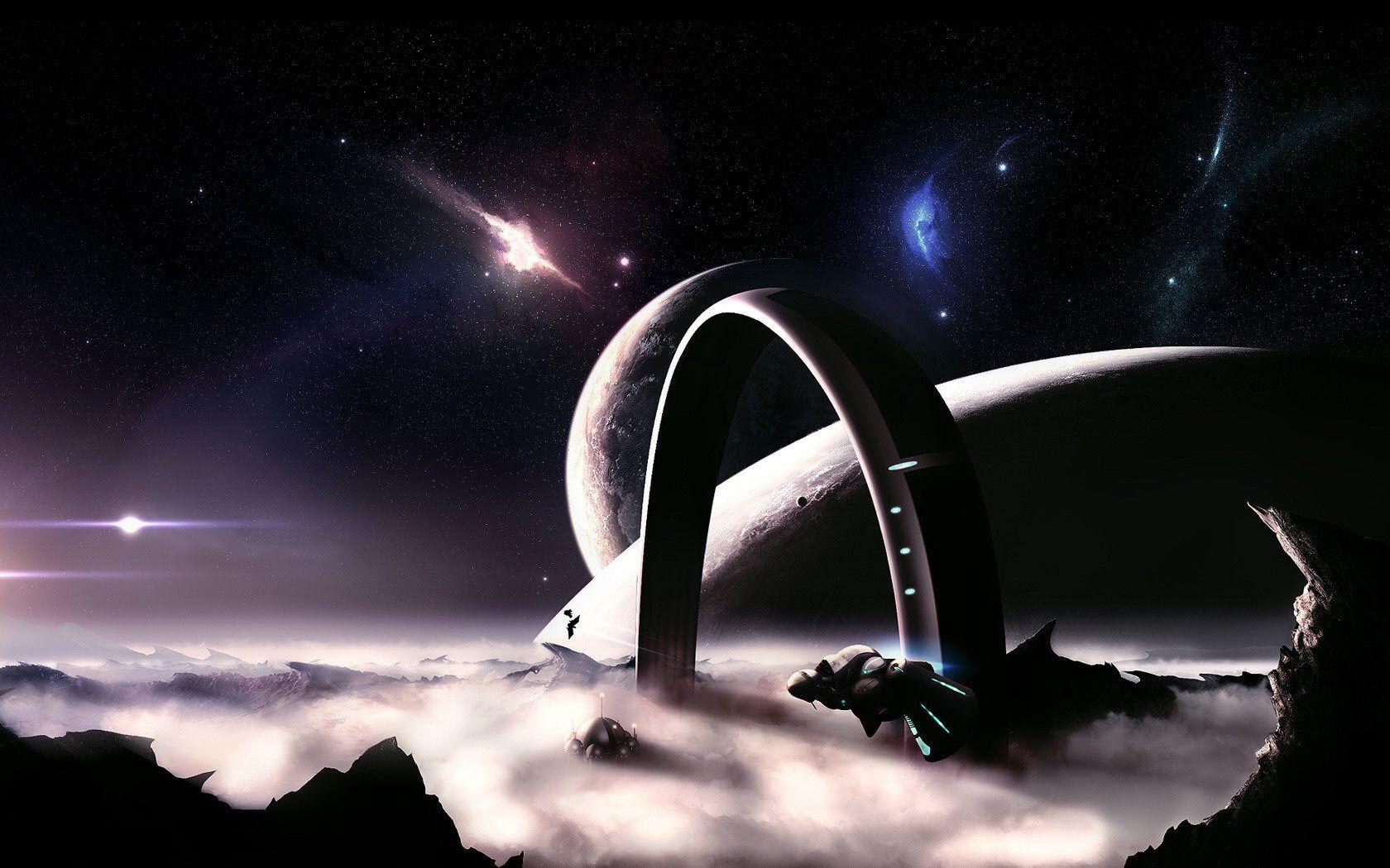 1680x1050 Future Space Station Wallpaper about space