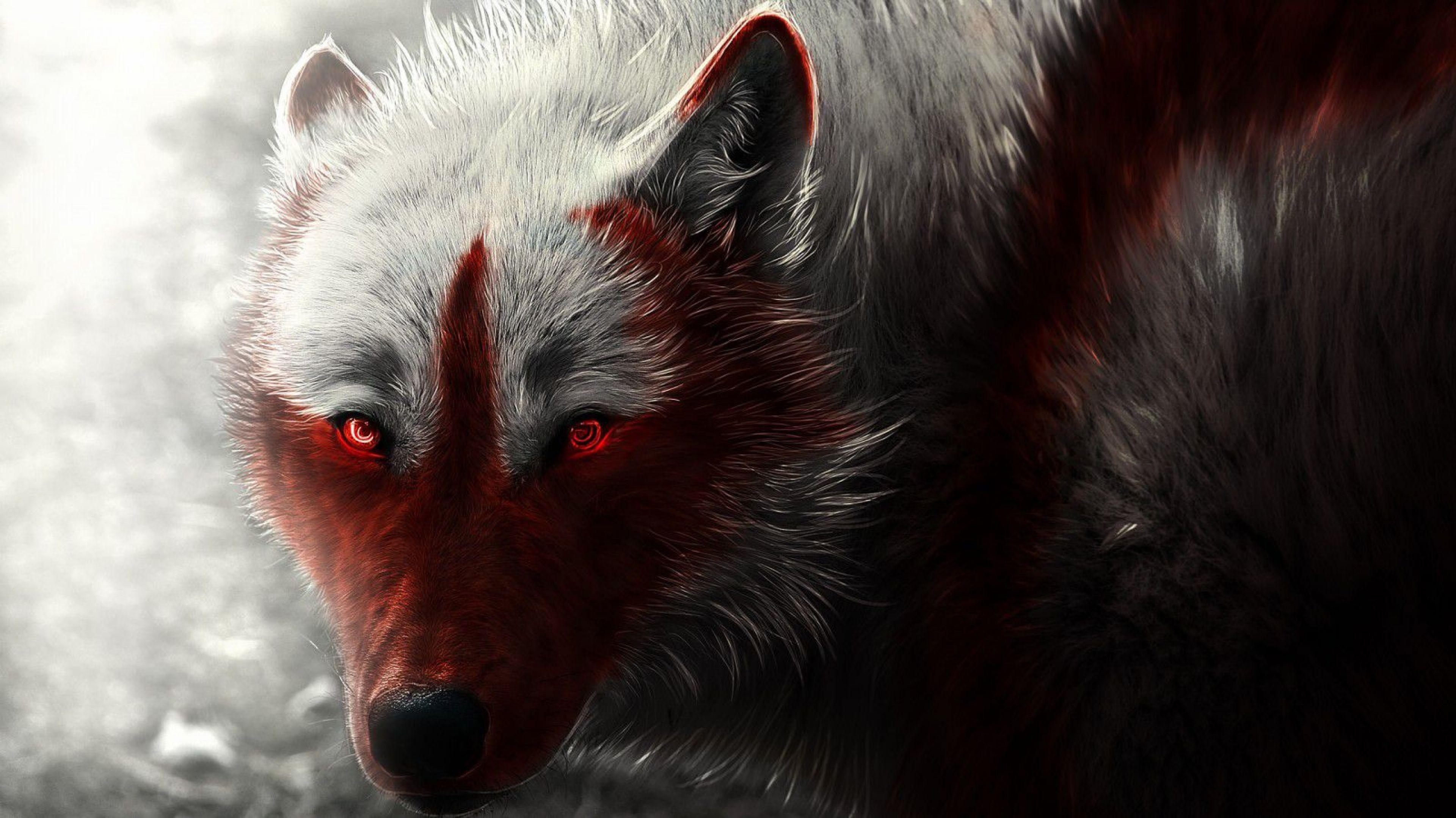 3840x2160 Arctic Wolf Artwork Wallpaper