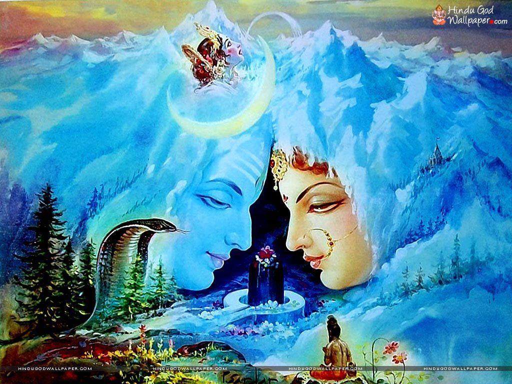 1024x768 1305_shiv Hình nền Parvati.  Tranh Chúa Shiva, Hình ảnh Shiva Parvati, Nghệ thuật Ganesha