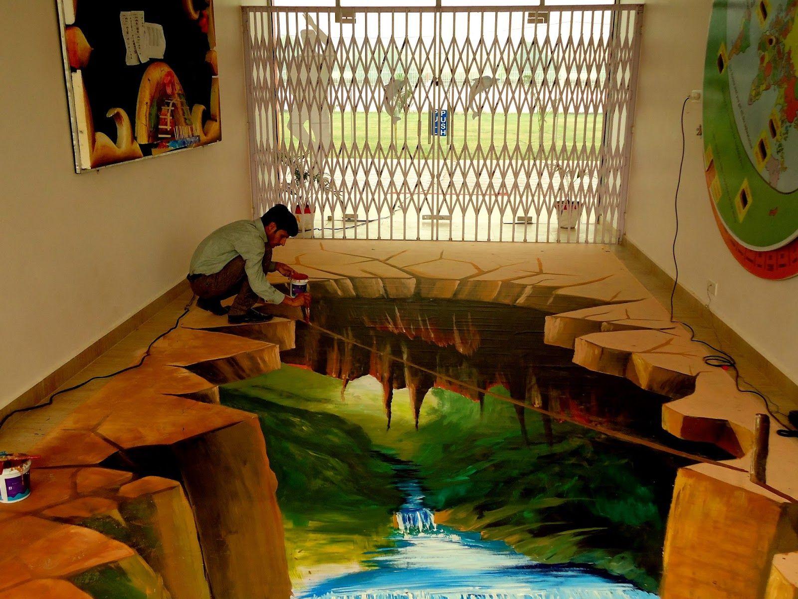 1600x1200 3D street painting India: Some memories of my older 3D chalk art