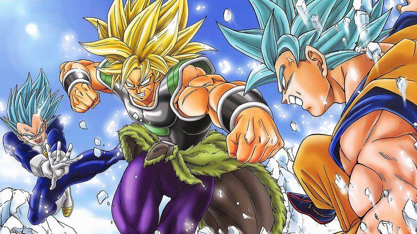 3840x2160 Broly Legendary Super Saiyan vs Goku Vegeta Super Saiyan Blue DBS: Broly Movie 4K