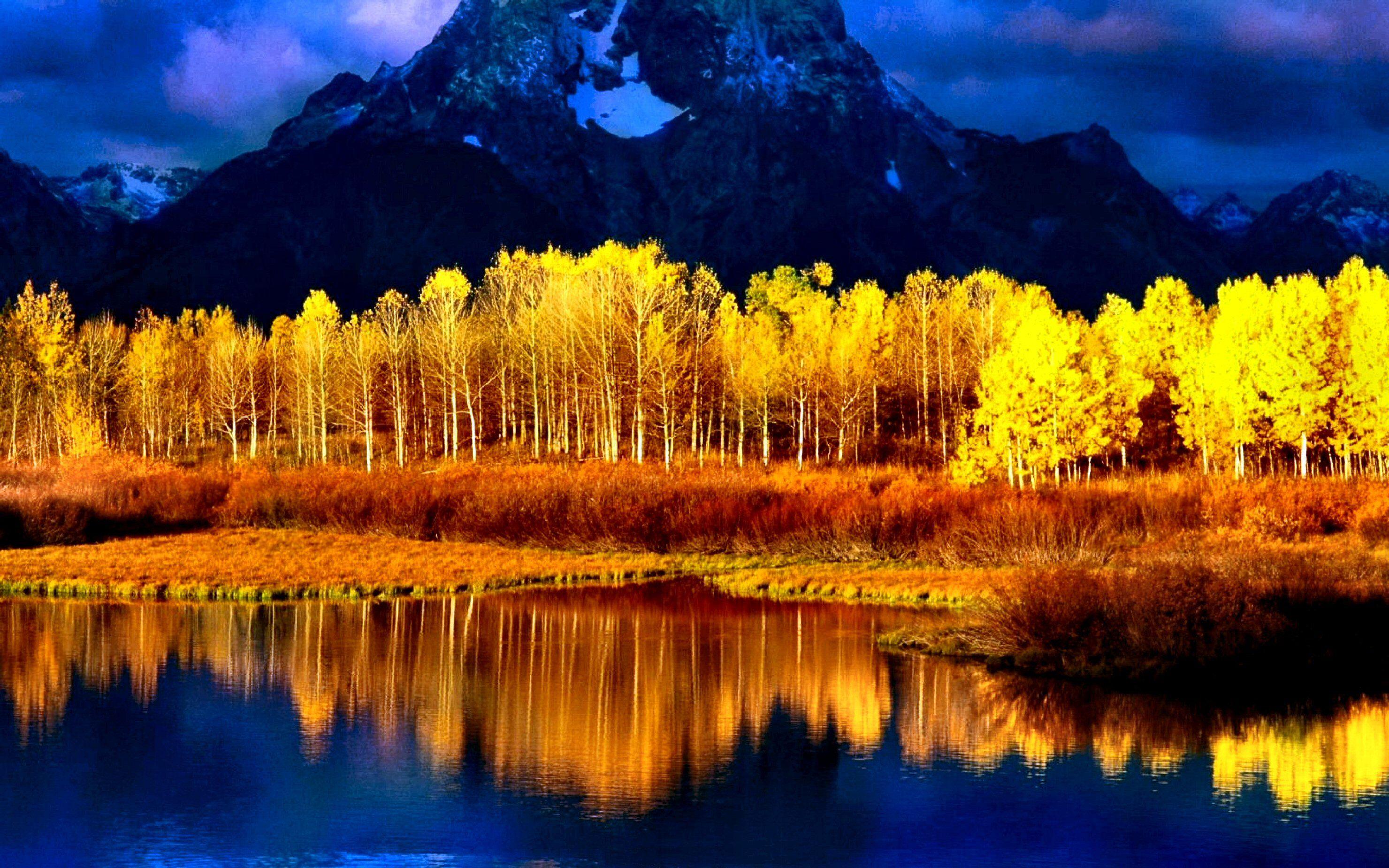 2960x1850 Beautiful Scenery Fall HD Wallpaper Mountain River And Forest FREE HD WALLPAPERS