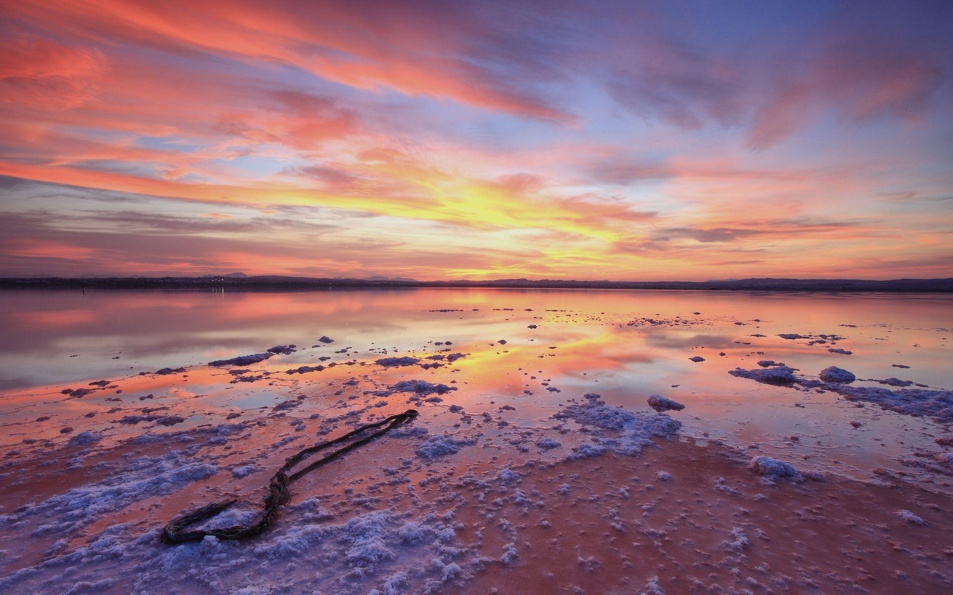 1920x1200 Ocean Coast Colorful Sky wallpaper. Ocean Coast Colorful Sky