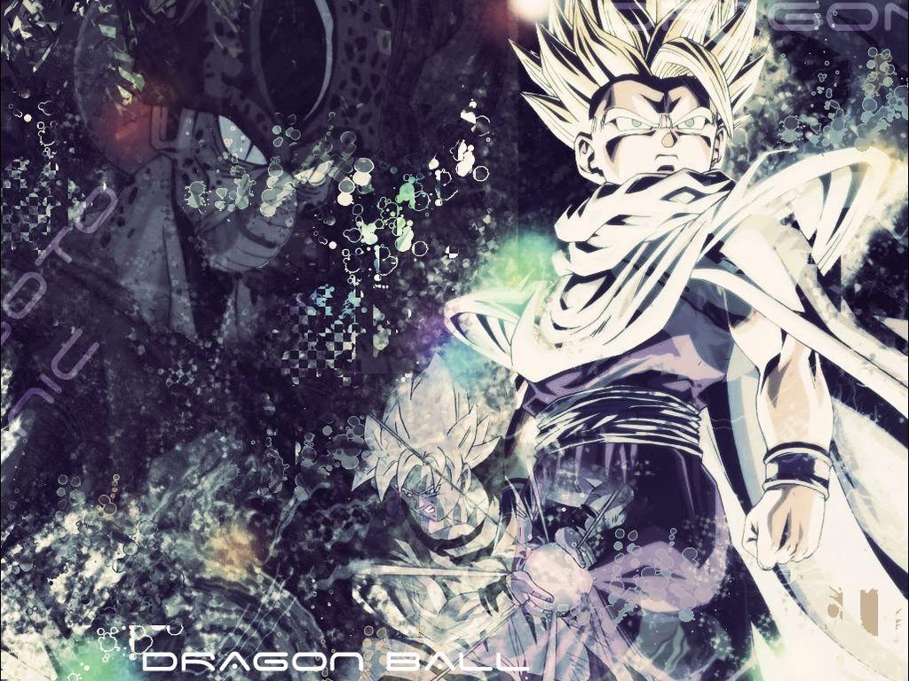 1024x768 Gohan and Goku vs Cell Wallpaper Ball