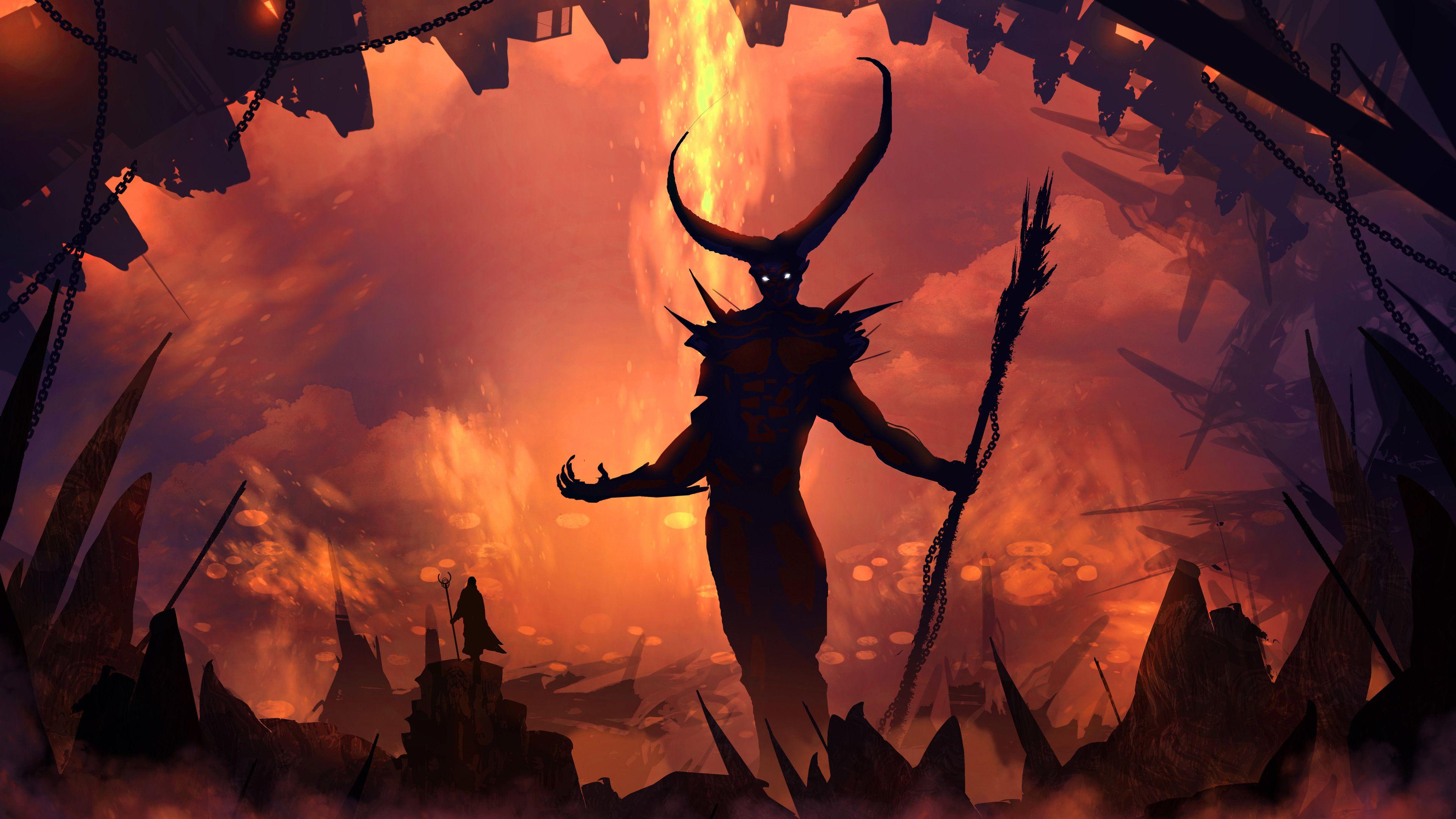 3840x2160 Wallpaper 4k Demon 4k 4k Wallpaper, 5k Wallpaper, Artist Wallpaper, Artwork Wallpaper, Demon Wallpaper, Wallpaper, Digital Art Wallpaper, Hd Wallpaper