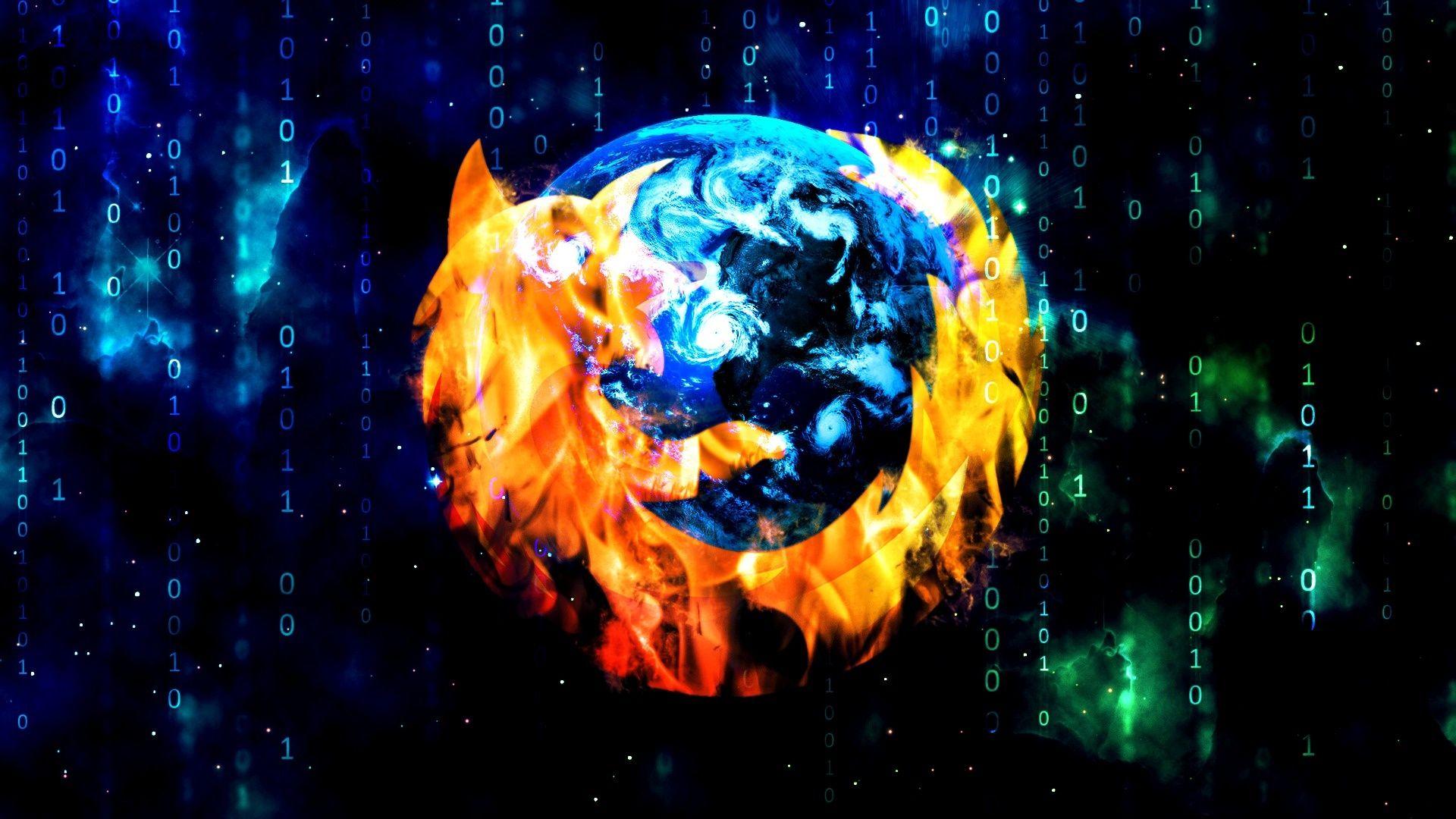 1920x1080 Wallpaper Mozilla Firefox browser, creative design logo 1920x1080 Full HD 2K Picture, Image