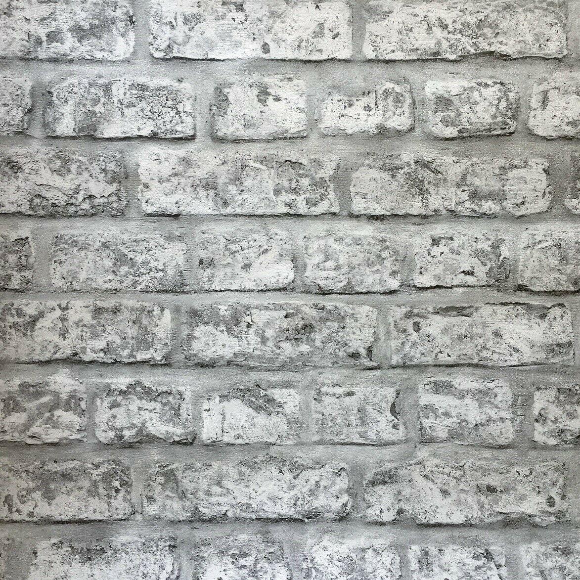 1173x1173 Arthouse Rustic Brick Wall Grey Stone Feature Wallpaper 889606 online
