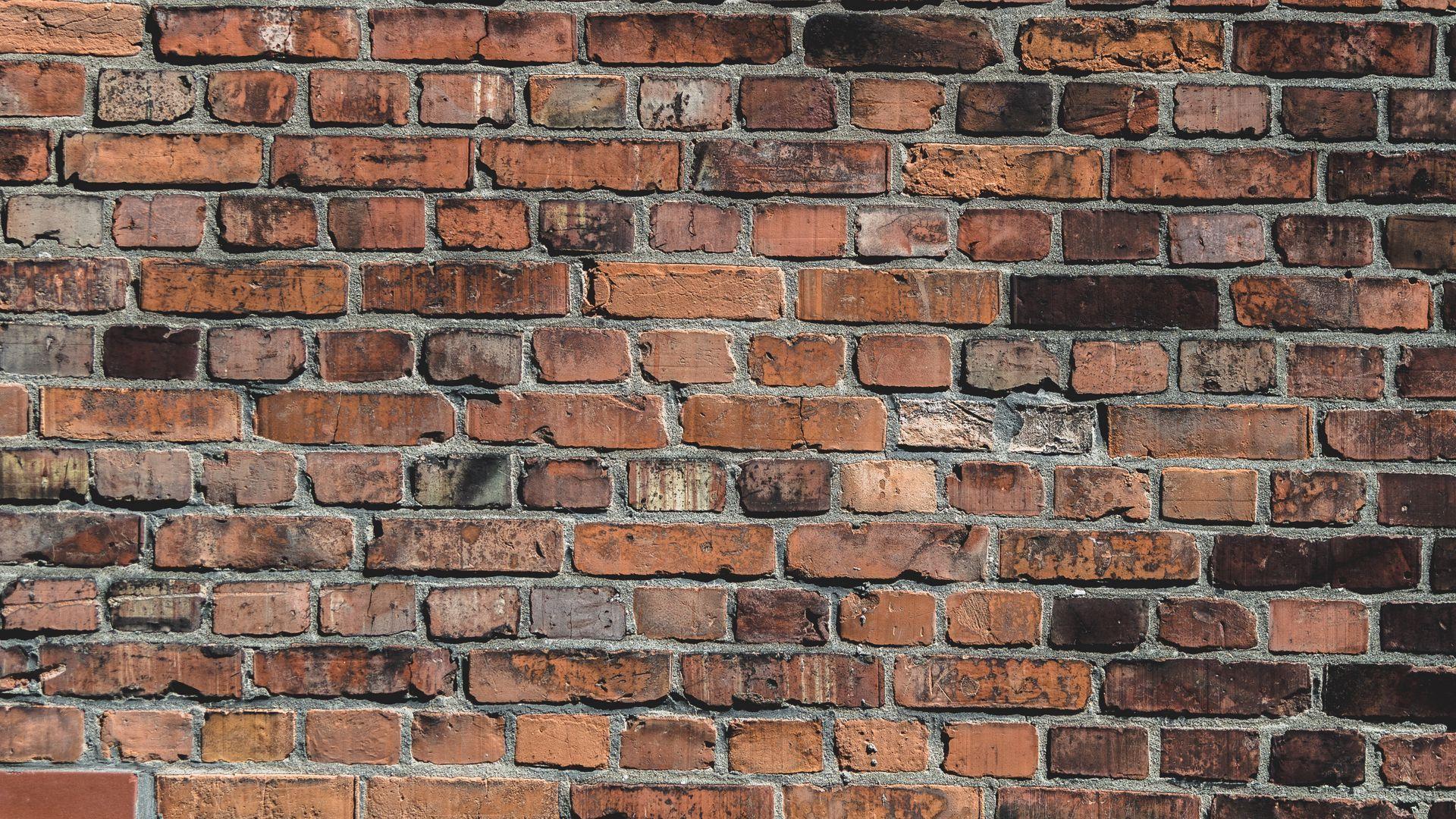 1920x1080 Download wallpaper 1920x1080 bricks, wall, brick wall, surface, old full hd, hdtv, fhd, 1080p HD background
