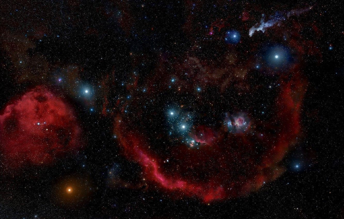 1332x850 Wallpaper Stars, Nebula, Emission Nebula, Constellation Of Orion, Barnard's Loop, Orion Molecular Cloud Complex, Sh 2 276 Image For Desktop, Section космос
