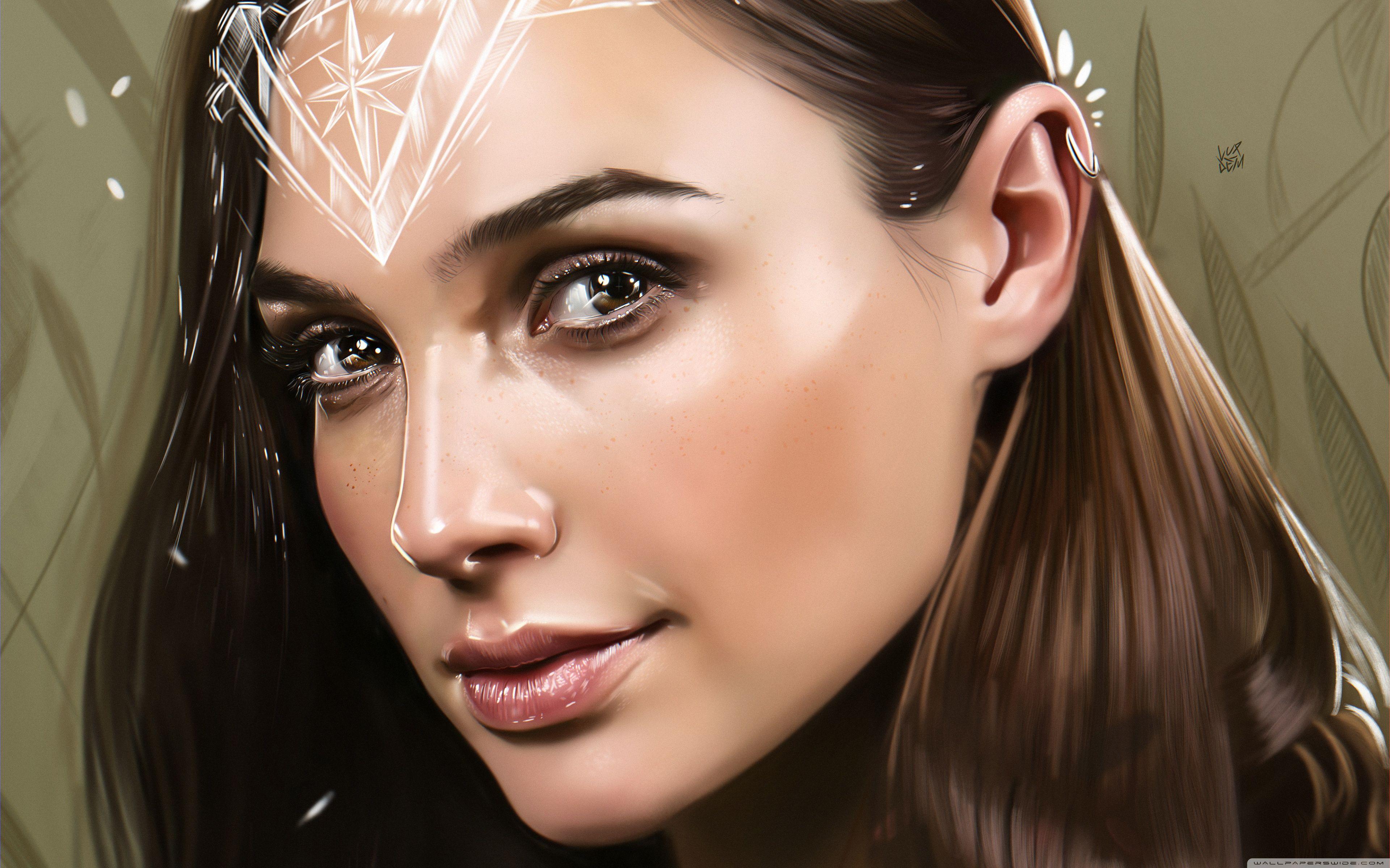 3840x2400 Gal Gadot Wonder Woman painting Art Ultra HD Desktop Background Wallpaper for 4K UHD TV : Widescreen & UltraWide Desktop & Laptop