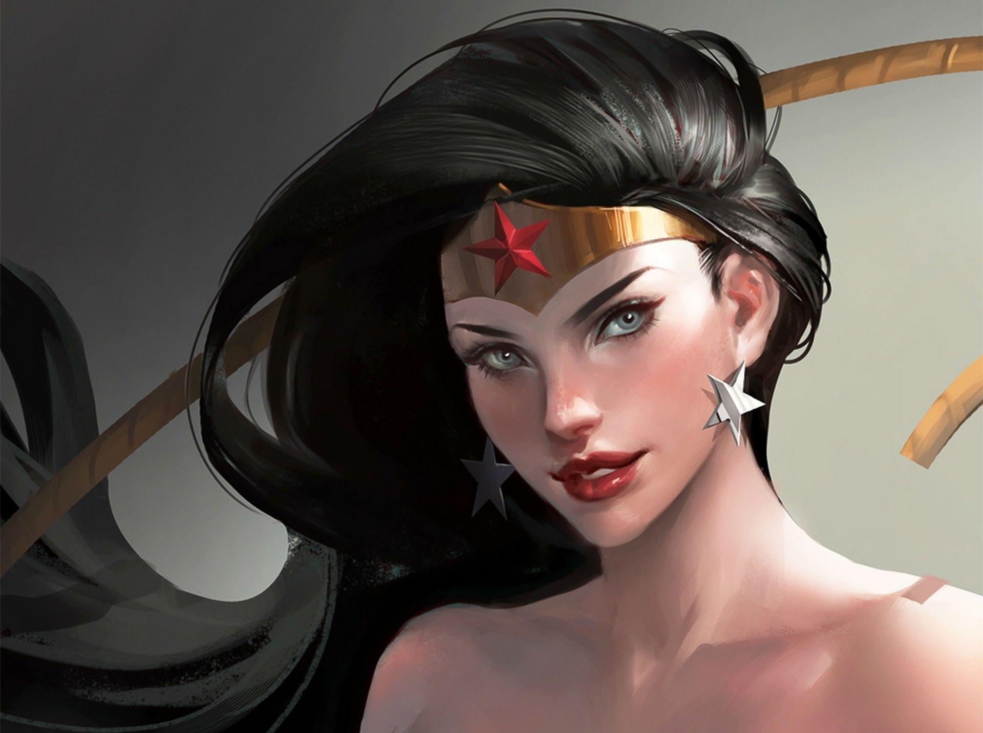 1920x1433 Girls, Girl, Drawing Wallpaper iPhone Woman, Wonder, Hair, Brunette, heroes, Comics, HD Wallpaper, Fantasy, HD Wallpaper, Glance