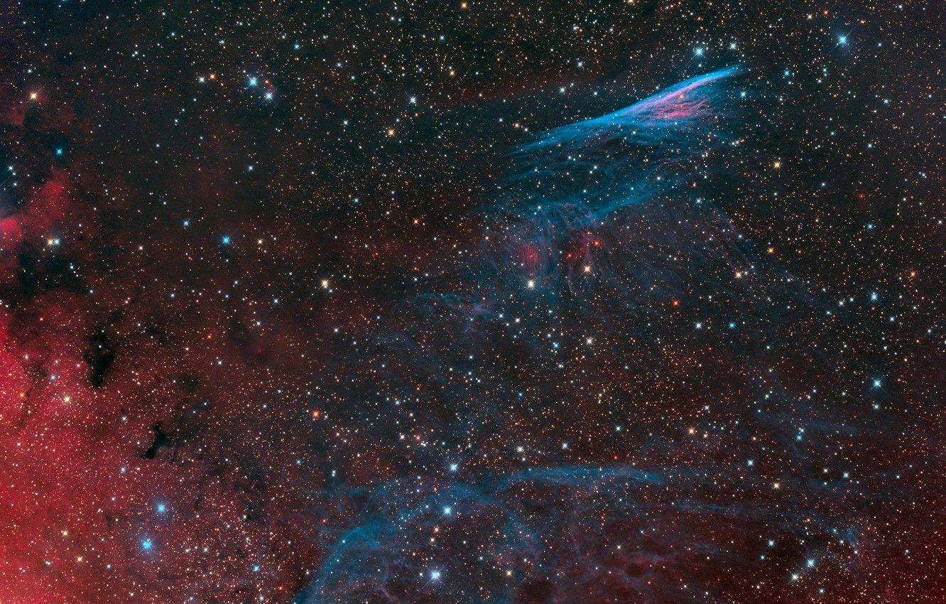 1332x850 Wallpaper Sails, emission nebula, Pencil Nebula, in the constellation image for desktop, section космос