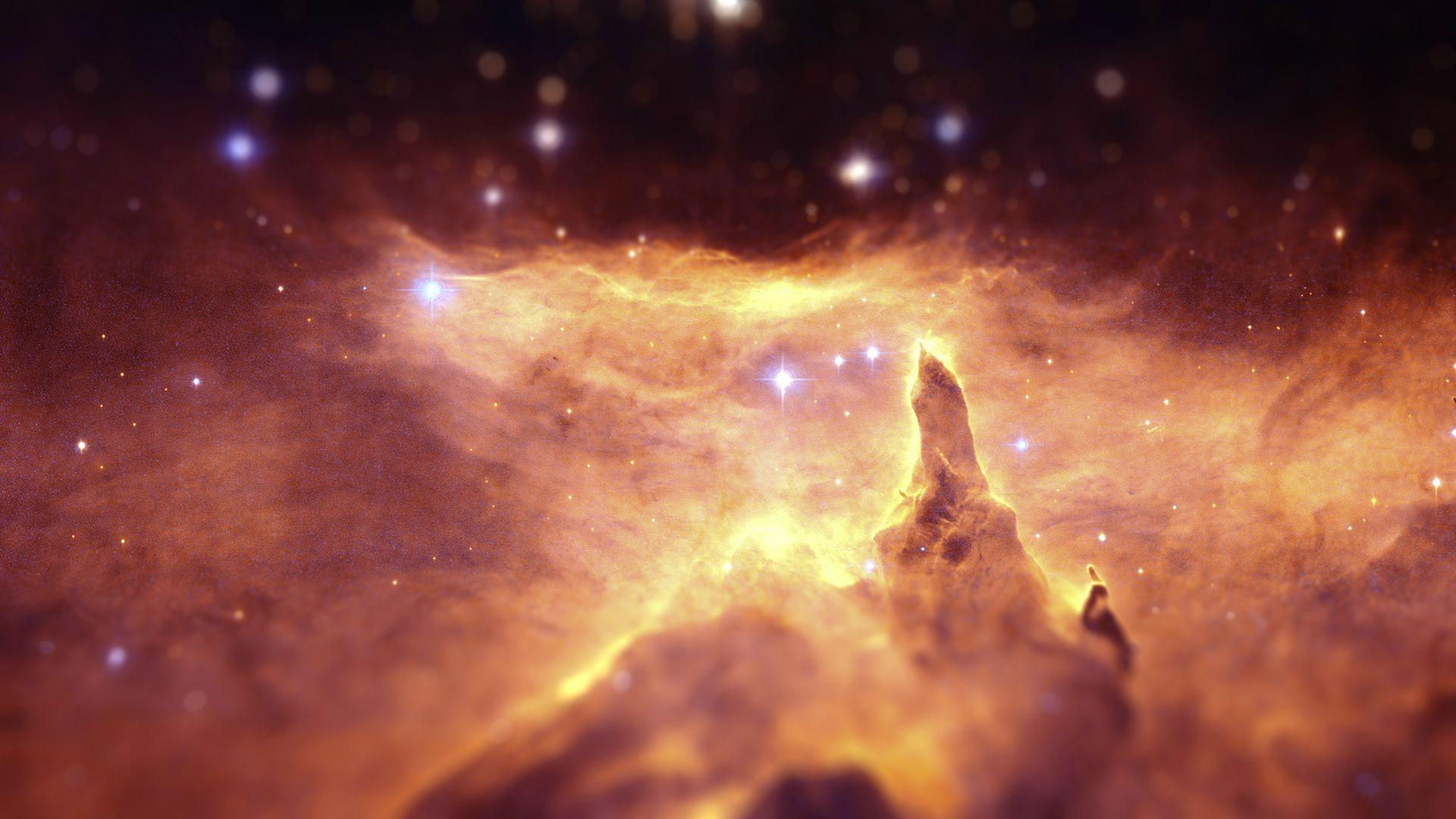 1920x1080 Space Nebula Gas Tilt Shift Desktop Wallpaper
