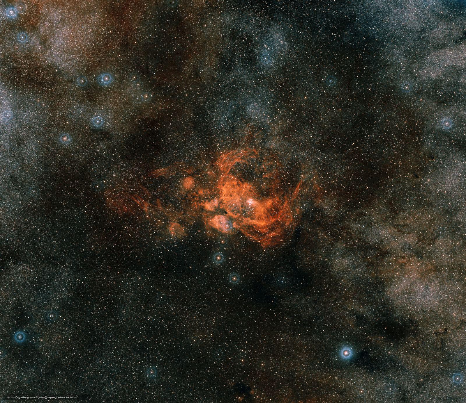 1600x1386 Download wallpaper emission nebula, constellation, scorpion free desktop wallpaper in the resolution 4000x3464