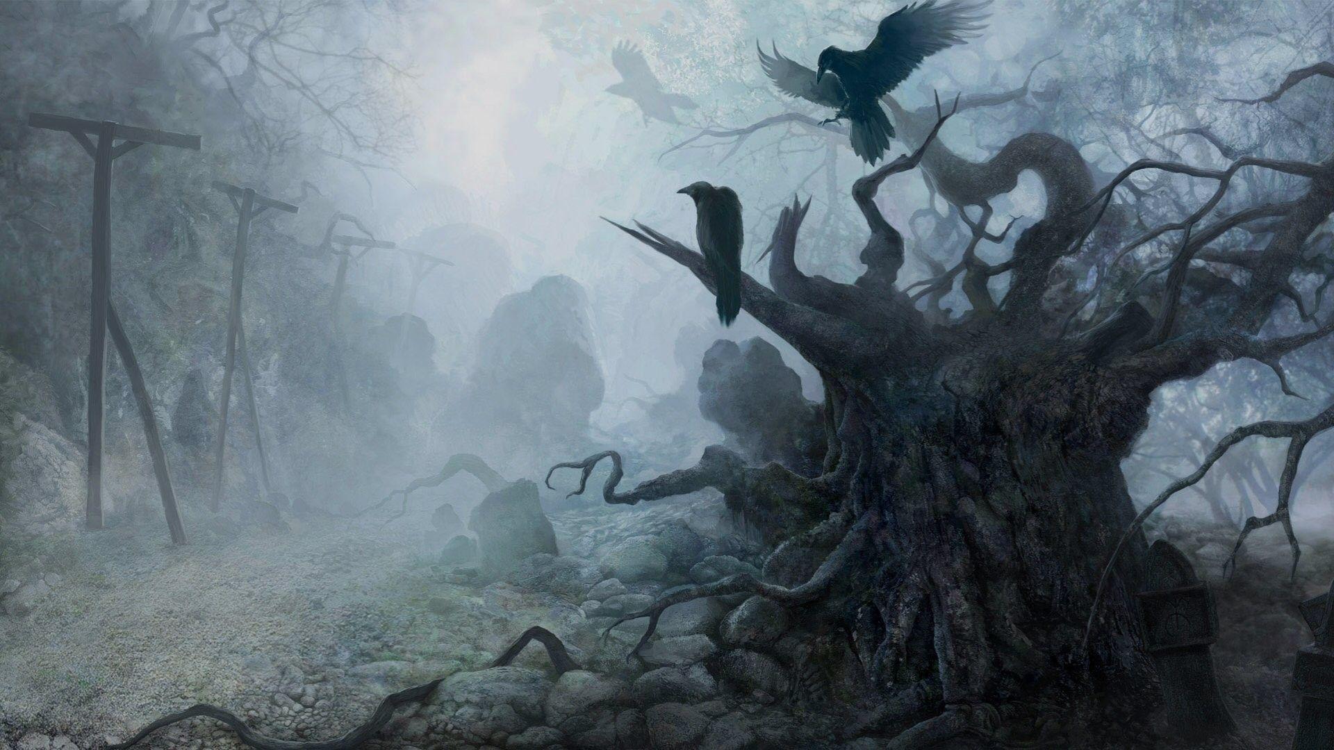 1920x1080 #creepy, #dead trees, #horror, wallpaper. Mocah.org HD Desktop Wallpaper