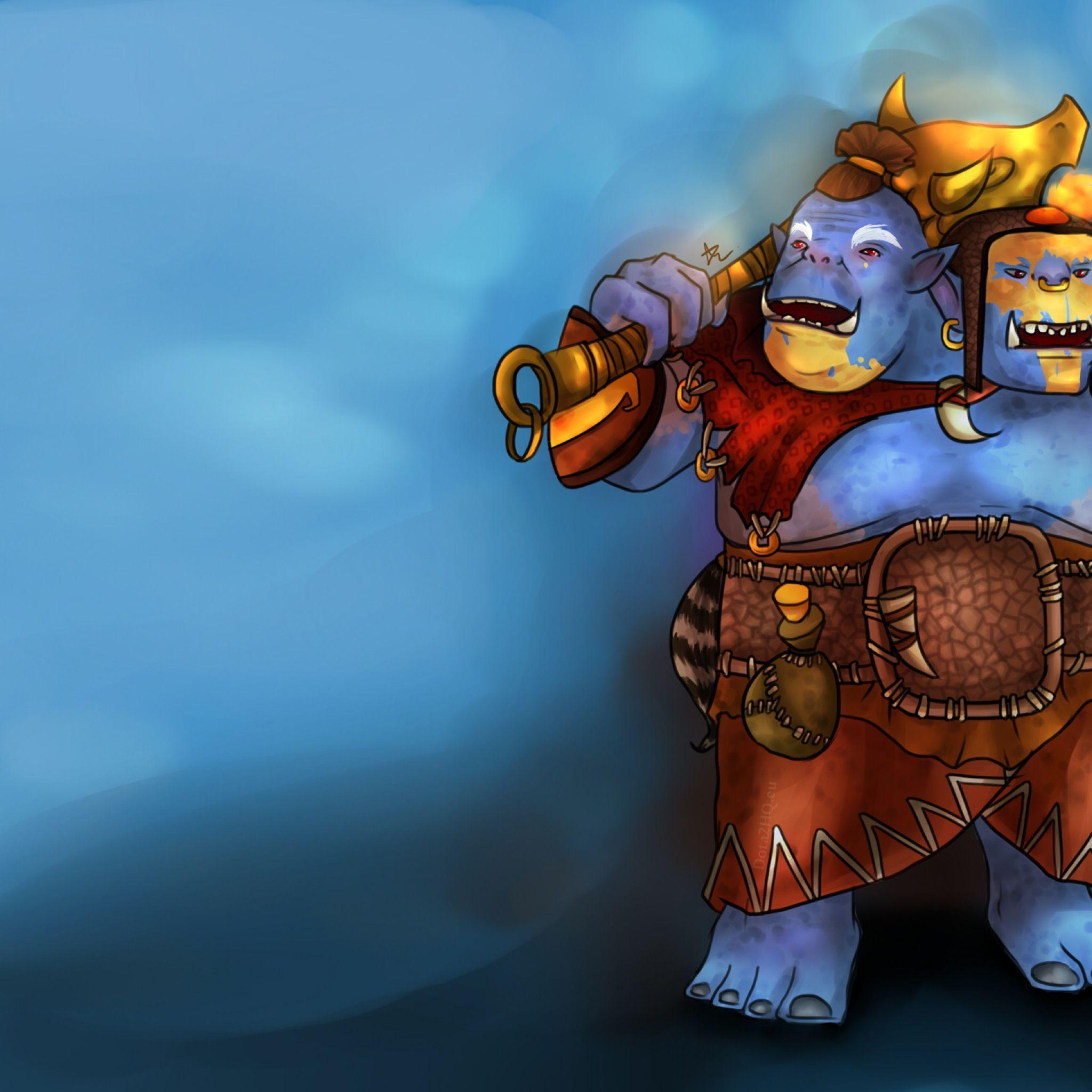 2048x2048 ogre magi, dota art iPad Air Wallpaper, HD Games 4K Wallpaper, Image, Photo and Background