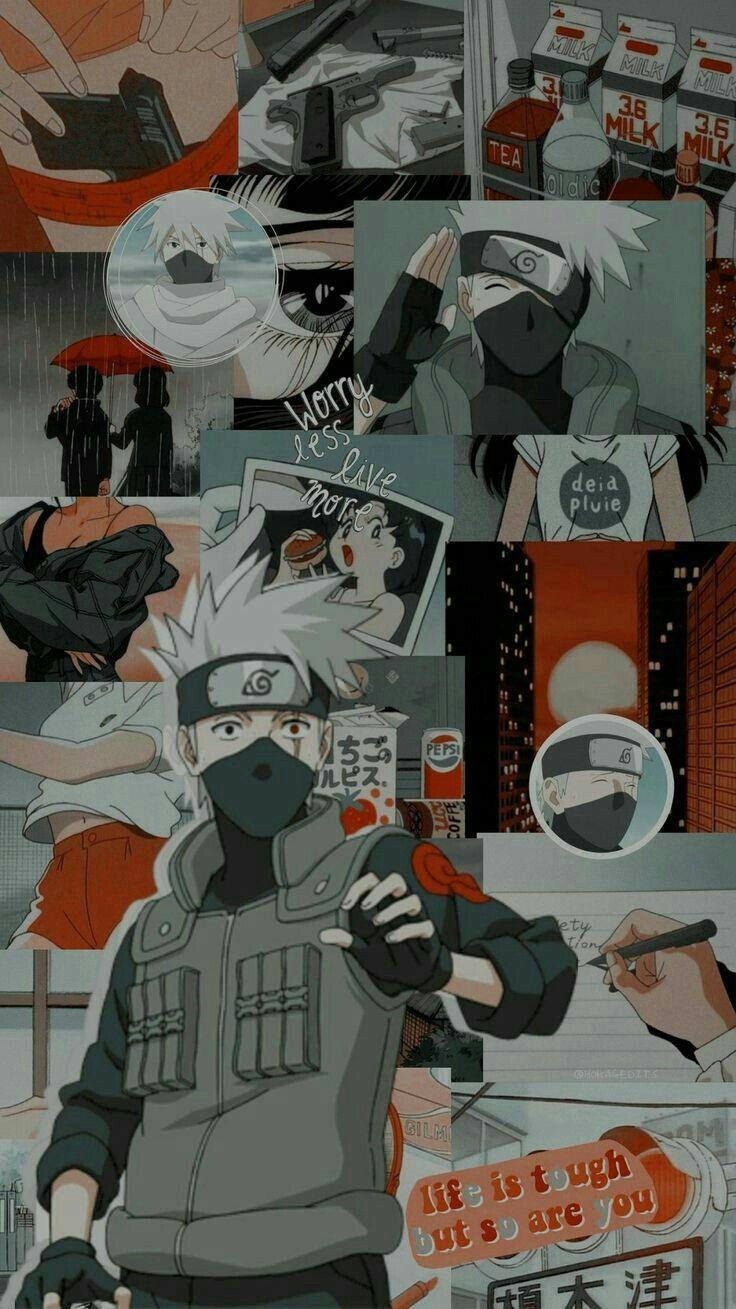 736x1309 Aesthetic Anime Kakashi Wallpaper