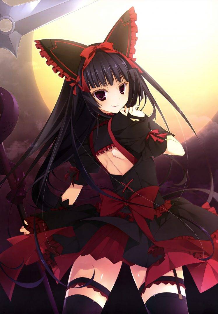 748x1076 anime, Anime Girls, Gate: Jieitai Kanochi Nite Kaku Tatakaeri, Rory Mercury, Lolita Fashion, Garter Belt Wallpaper HD / Desktop and Mobile Background