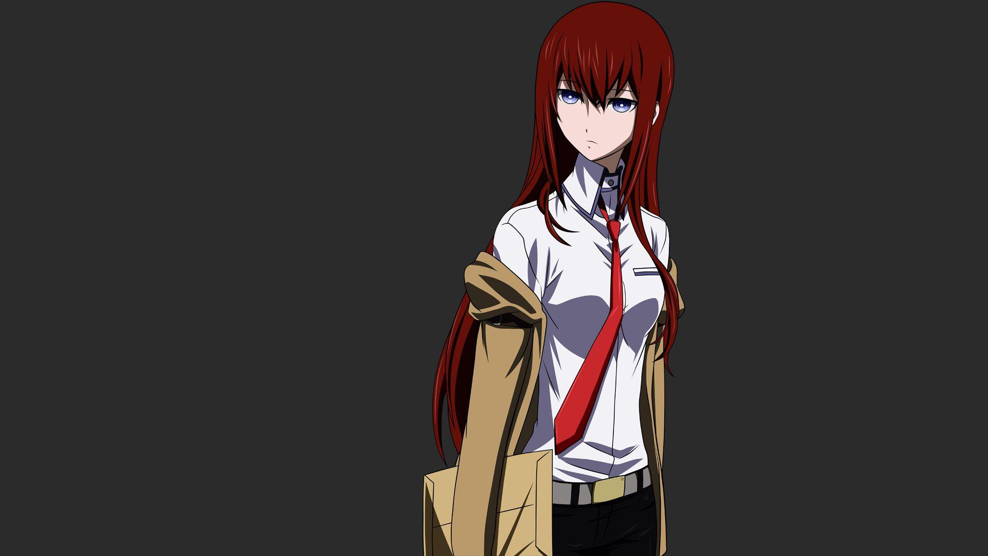 1920x1080 Vectors Steins;Gate Makise Kurisu simple background anime girls wallpaperx1080