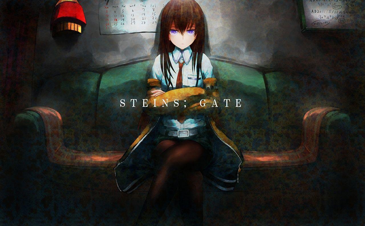 1280x793 Picture Steins;Gate Anime female Sofa