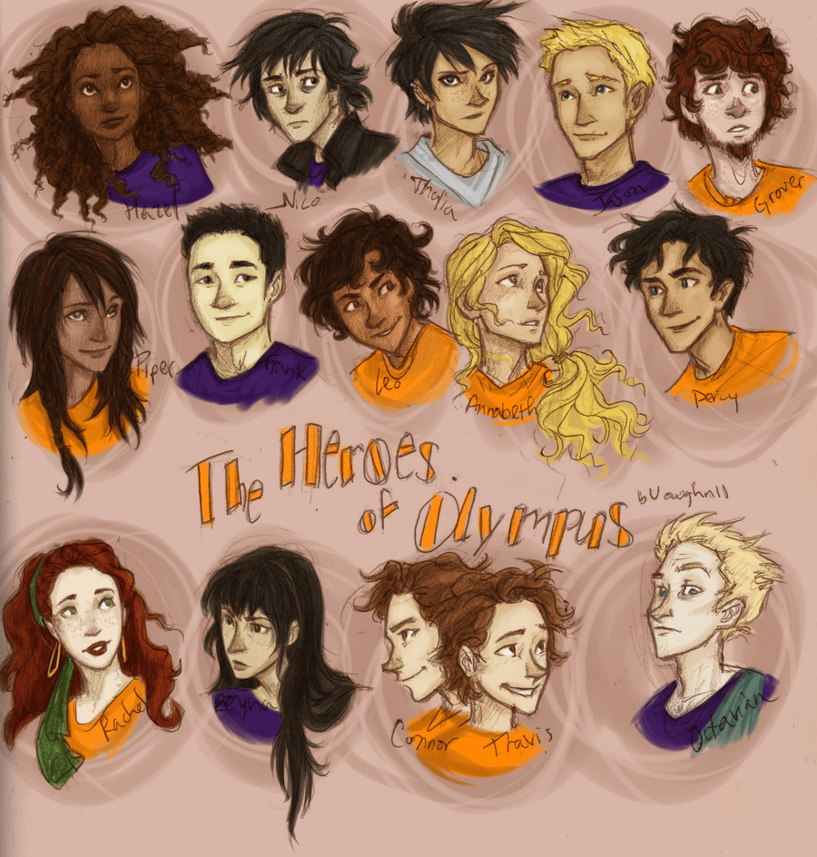 900x944 Percy jackson Characters Coloredéros de l'Olympe fan Art