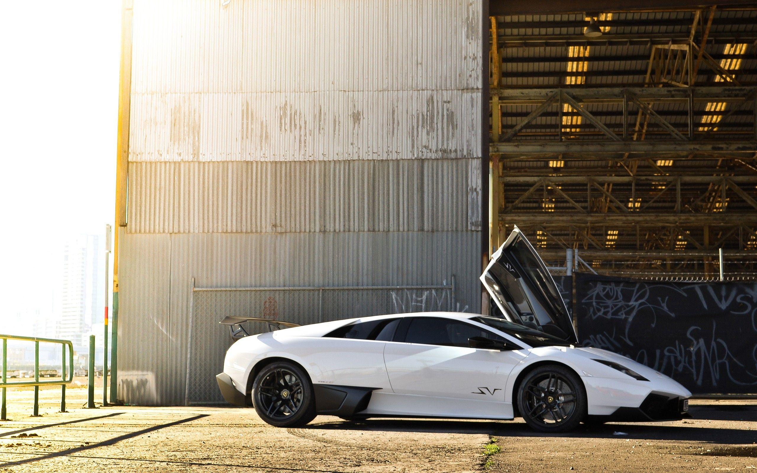2560x1600 White Lamborghini Murcielago SV wallpaper. White Lamborghini Murcielago SV