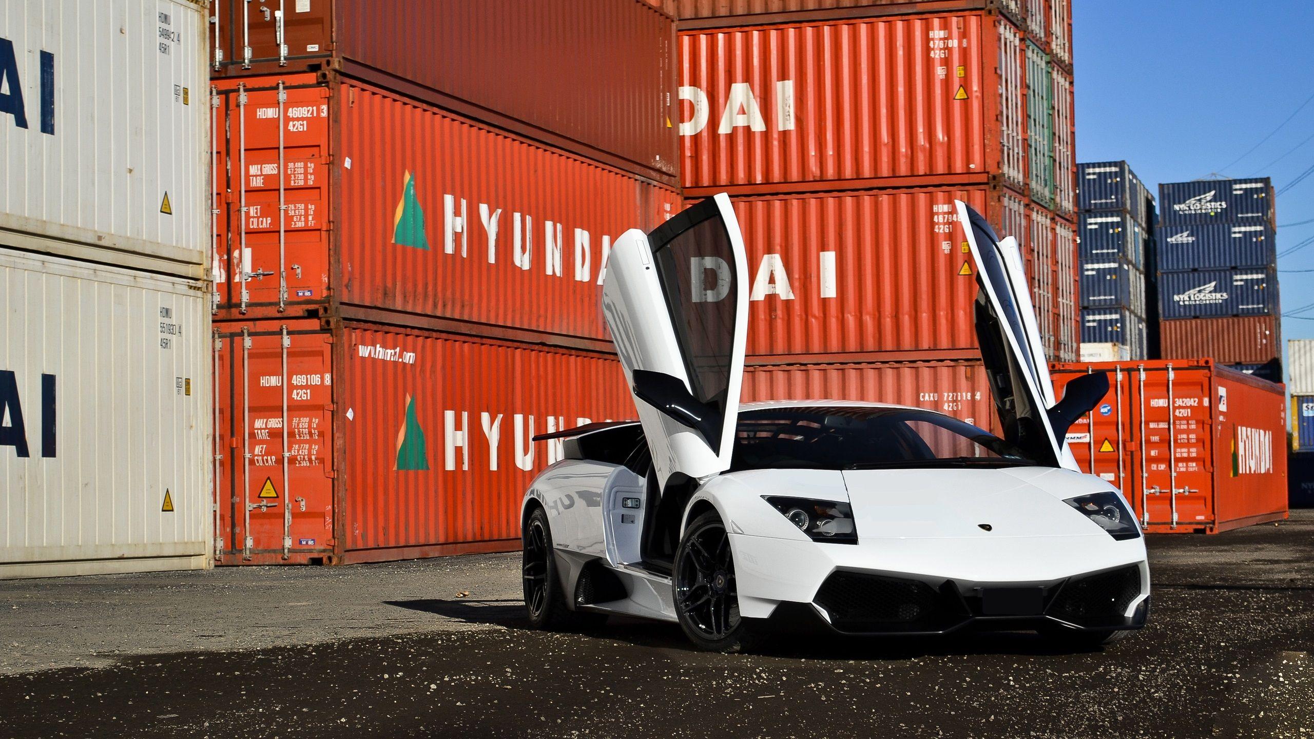 2560x1440 Wallpaper Lamborghini Murcielago SV white supercar 2560x1600 HD Picture, Image