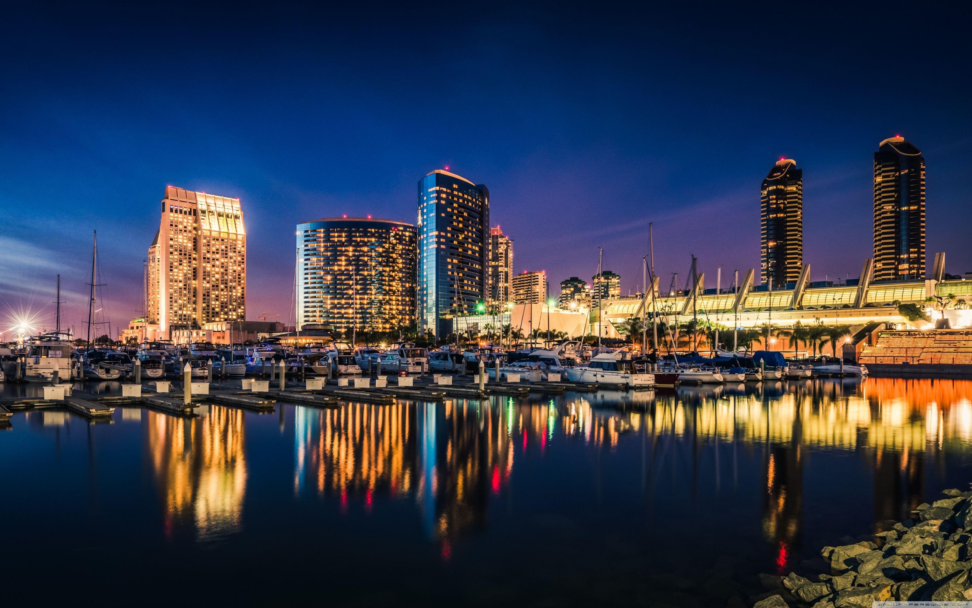 3840x2400 Calm San Diego Night Ultra HD Desktop Background Wallpaper for 4K UHD TV : Widescreen & UltraWide Desktop & Laptop : Tablet