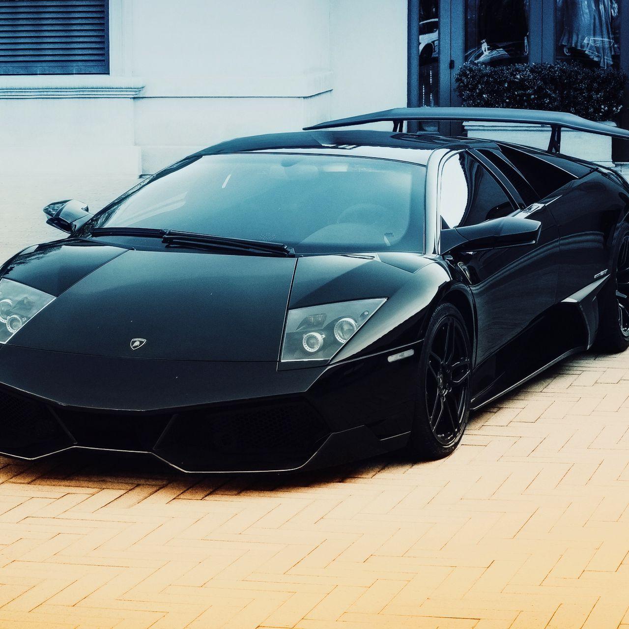 1280x1280 Download Wallpaper 1280x1280 Lamborghini, Murcielago, Lp670 4 Sv, Black, Mursielago Ipad, Ipad Ipad Mini For Parallax HD Background