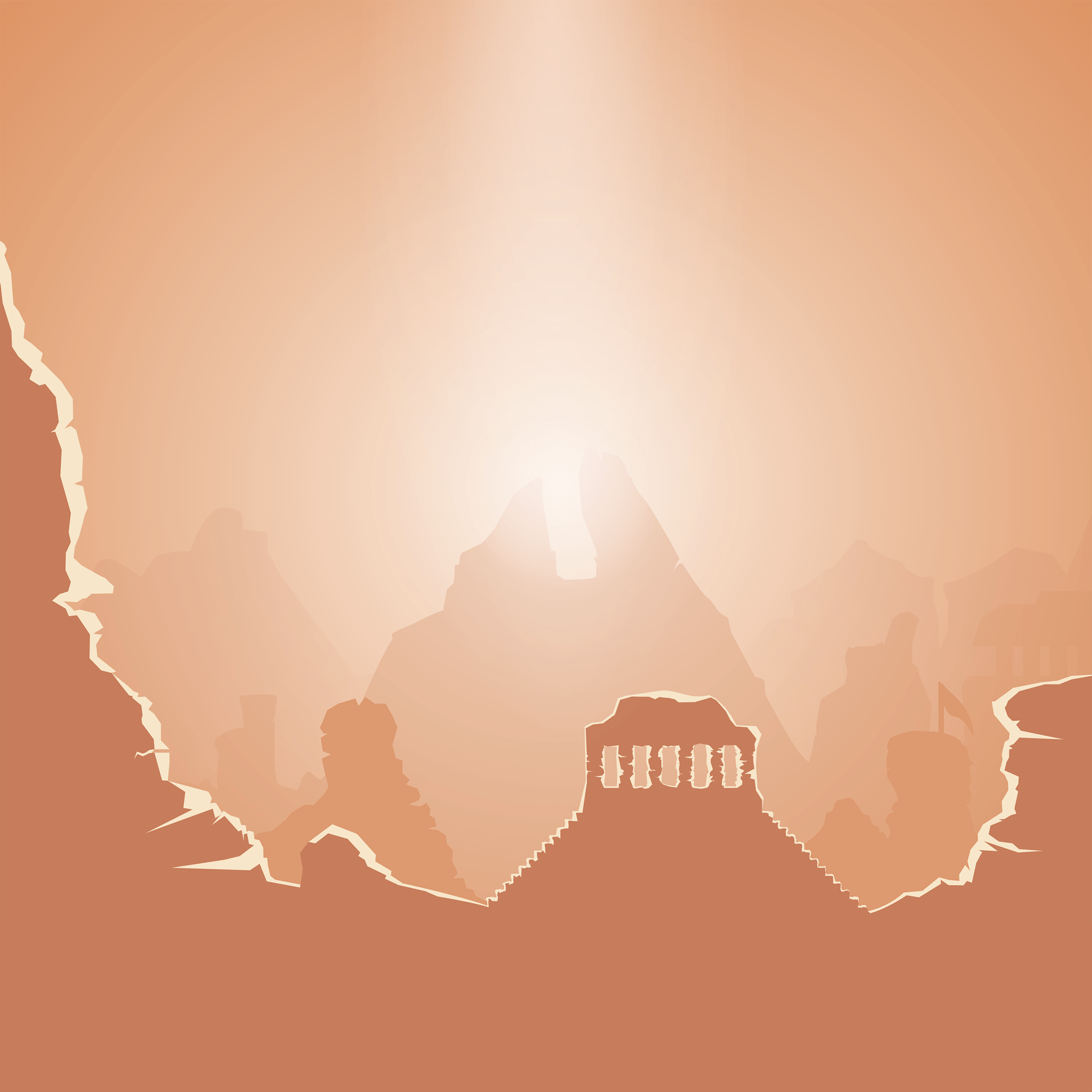 2048x2048 A cartoon world: wallpaper for iPhone and iPad