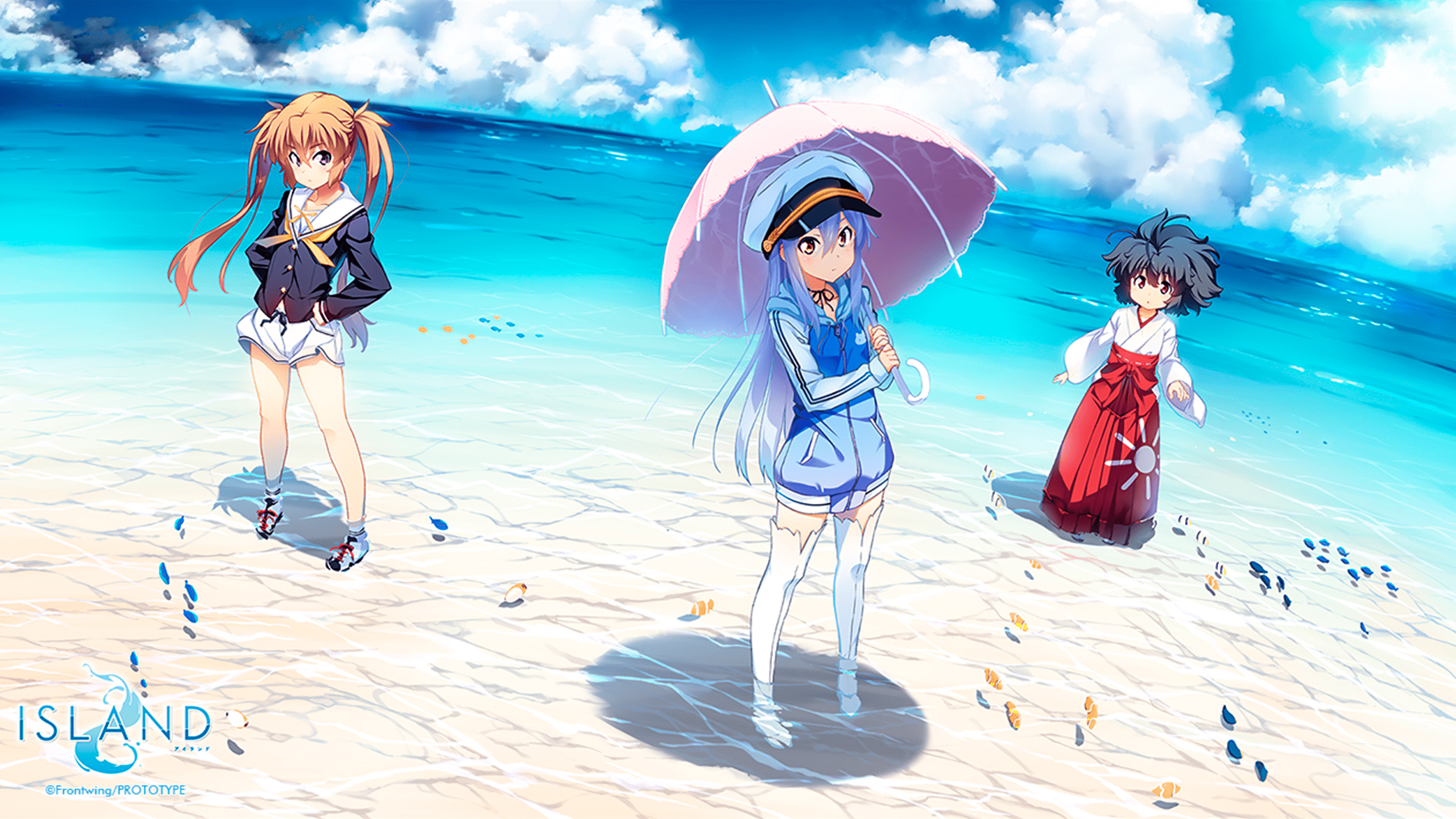 2560x1440 Island Anime Karen Kurutsu Rinne Ohara Sara Garandou Wallpaper:2560x1440