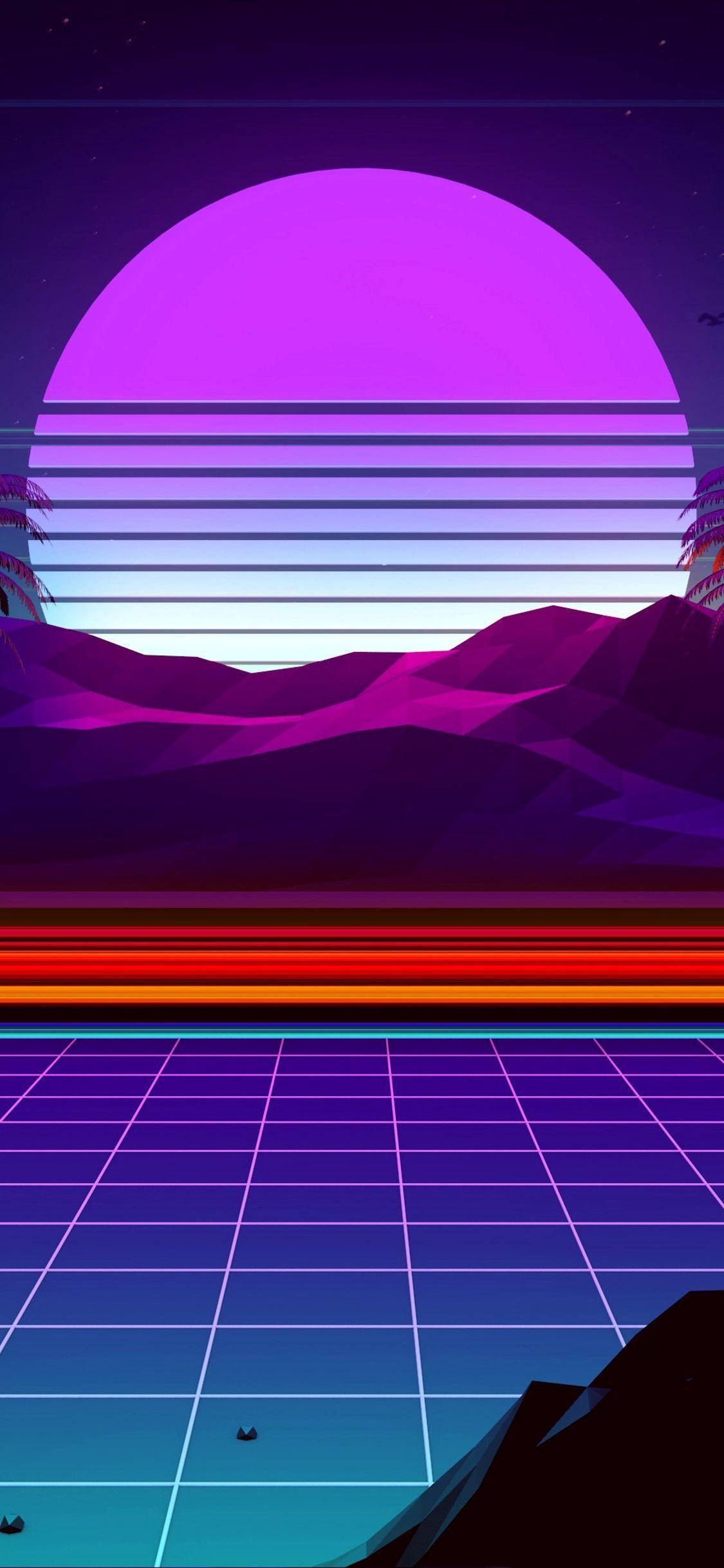 Vaporwave Grid Iphone Wallpapers Top Free Vaporwave Grid Iphone Backgrounds Wallpaperaccess