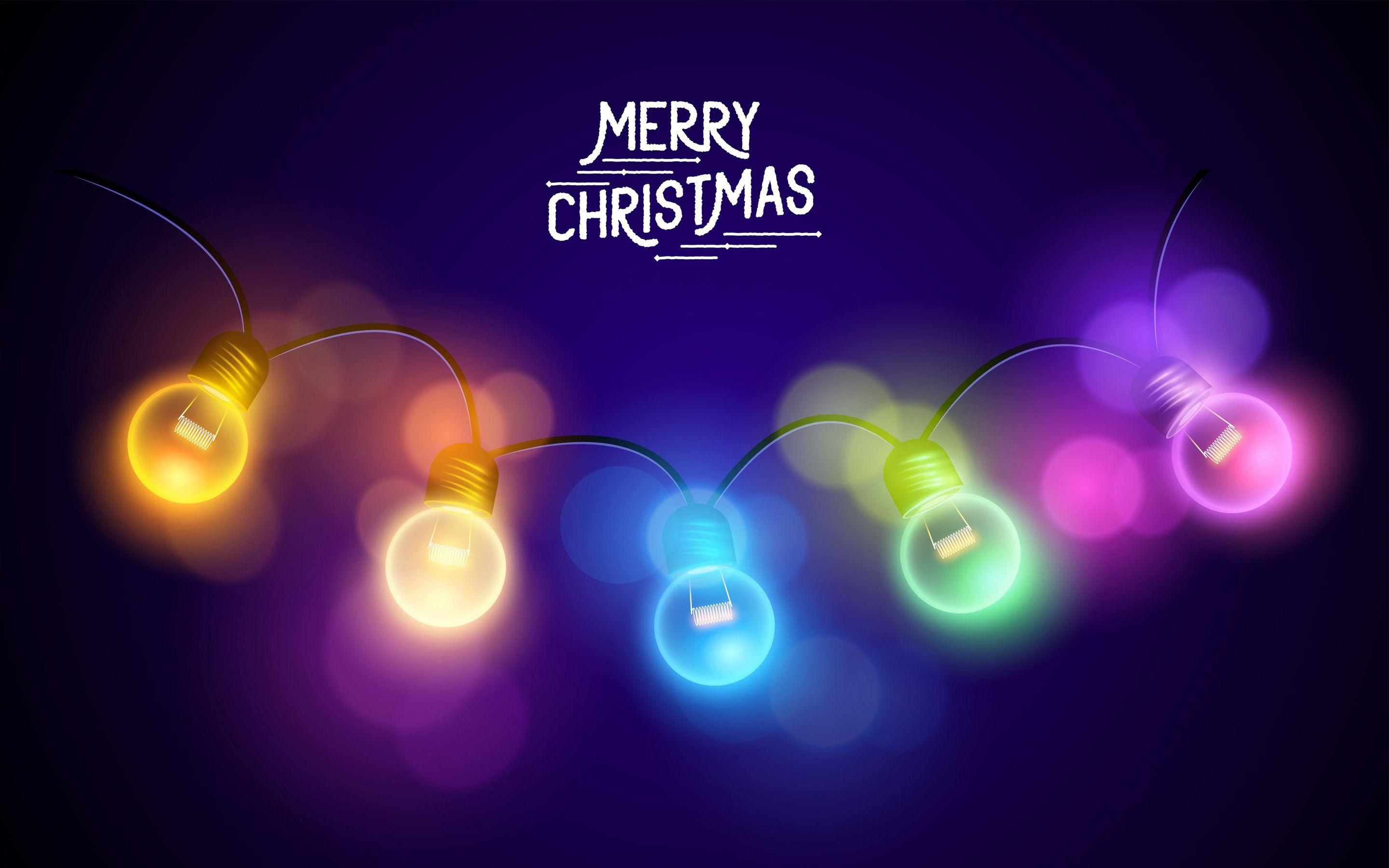 2880x1800 Merry Christmas Lights HD wallpaper