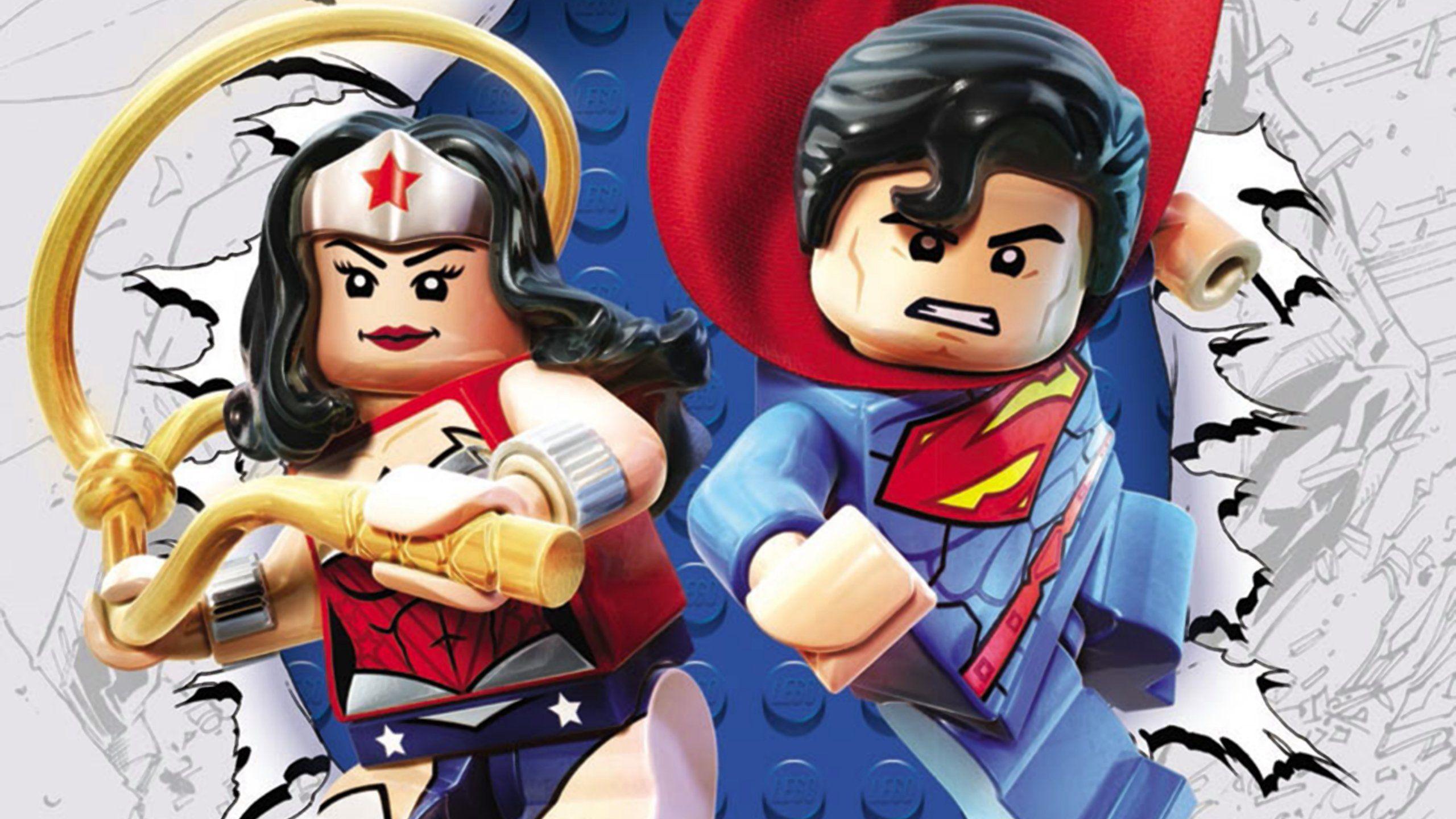 2560x1440 Lego Superman and Wonder Woman wallpaperx1440