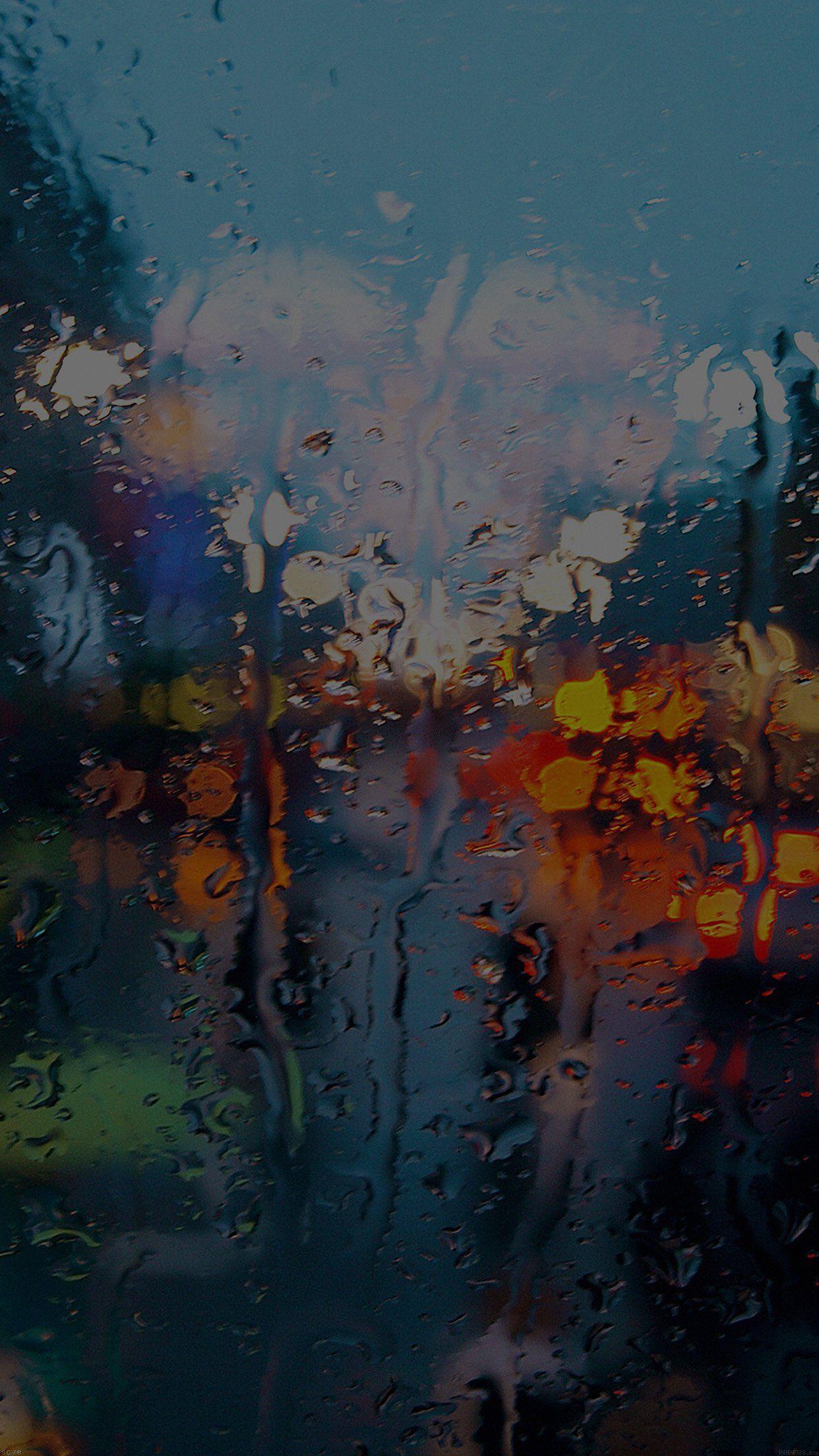 1242x2208 Somedays Rain Window Wet Nature Dark Android Wallpaper Rainy Day Music