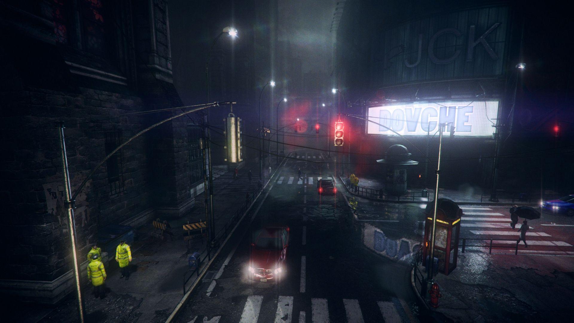 1920x1080 Castlevania city dark rain road wallpaperx1080