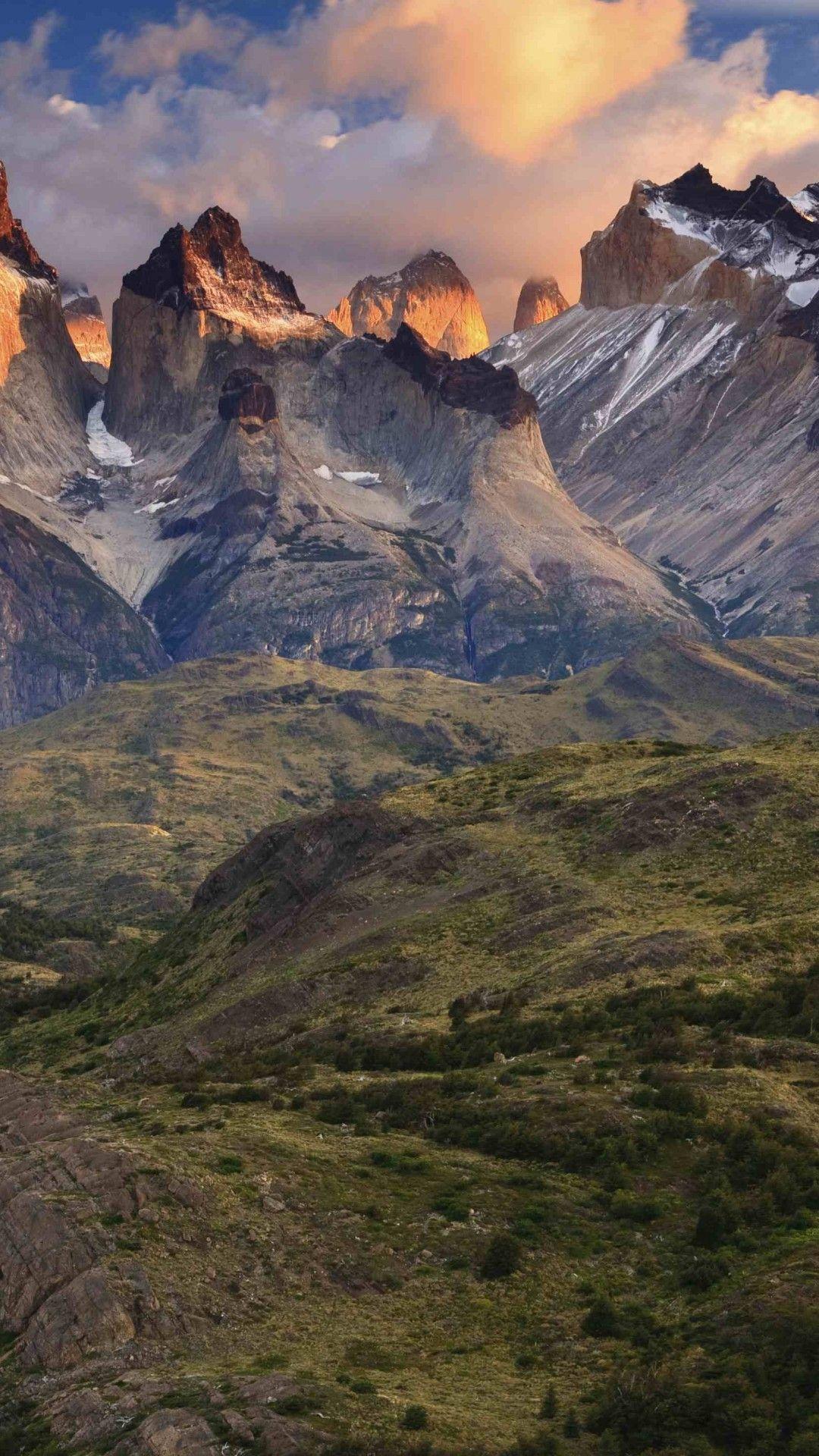 1080x1920 Wallpaper Torres del Paine, 4k, HD wallpaper, National Park, Patagonia, Chile, sunset, OS