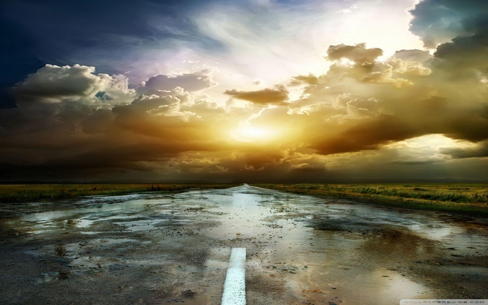 Rainy Road Wallpapers - Top Free Rainy Road Backgrounds - WallpaperAccess