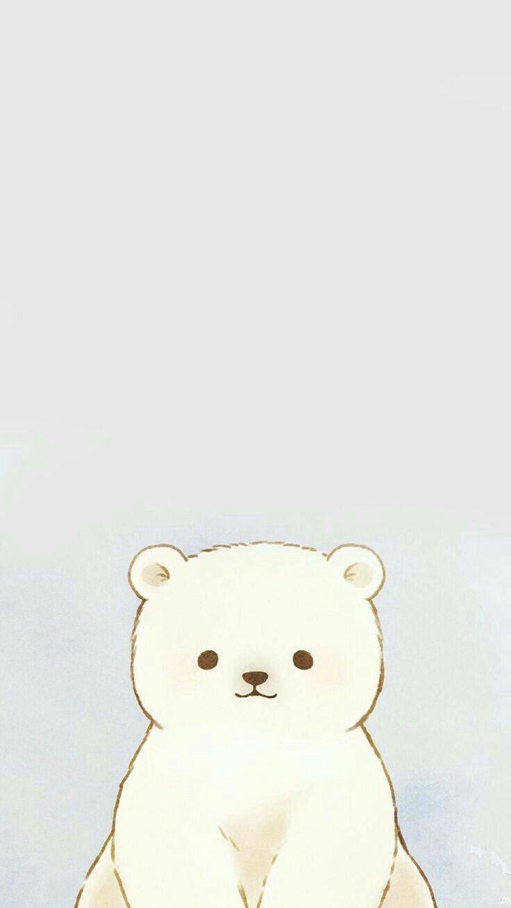 kawaii cute polar bear wallpaper