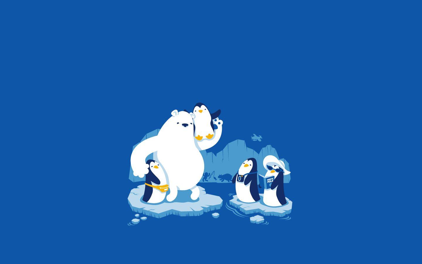 1440x900 Polar Bear And The North Pole Wallpaper