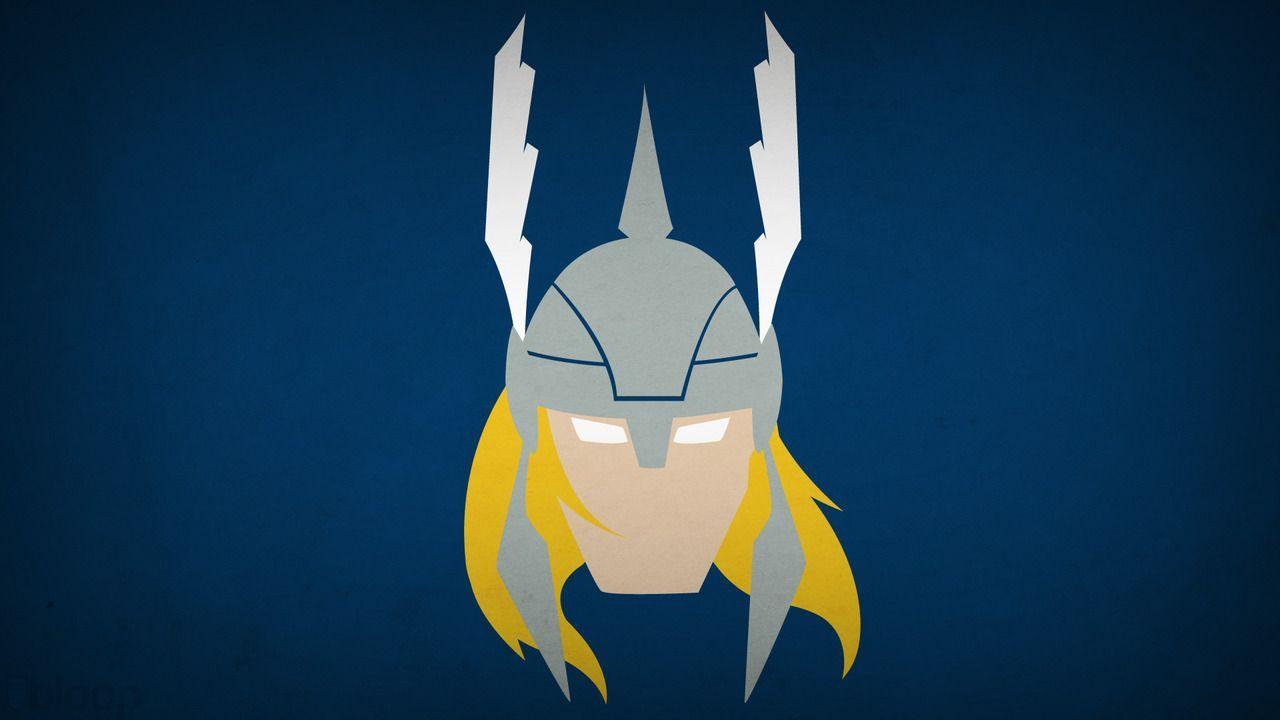 1280x720 Minimalist art By Andres Romero Thor. Superhero wallpaper, Superhero, HD cool wallpaper