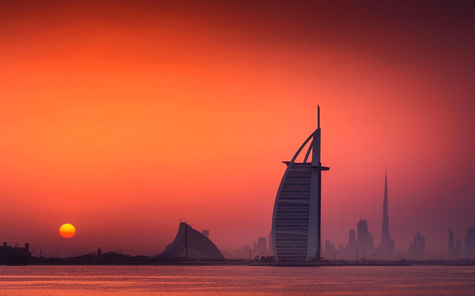 1920x1200 cityscape, Sunset, Dubai Wallpaper HD / Desktop and Mobile Background