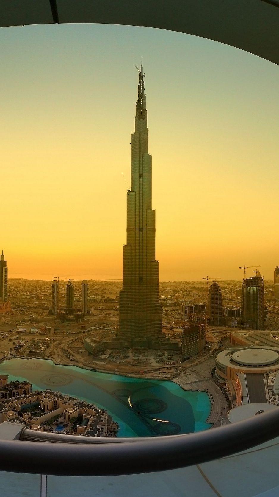 938x1668 Download Wallpaper 938x1668 Dubai, Burj Dubai, Sunrise, Sunset, Beauty, City Iphone 8 7 6s 6 For Parallax HD Background