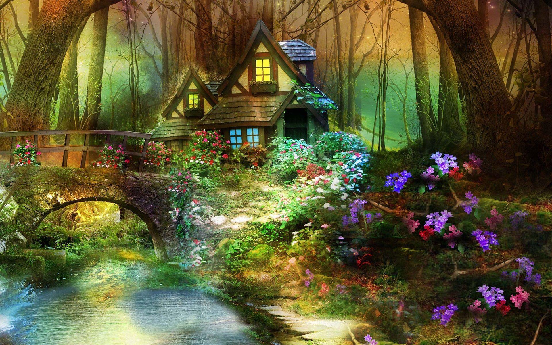 Premium Photo  Fantasy magic portal in mystic fairy tale forest fairy door  to the parallel world 3d illustration
